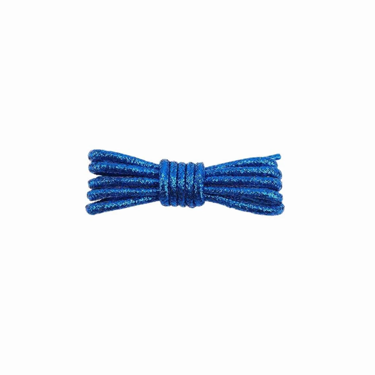 Dark Slate Blue Round Glitter Shoelaces