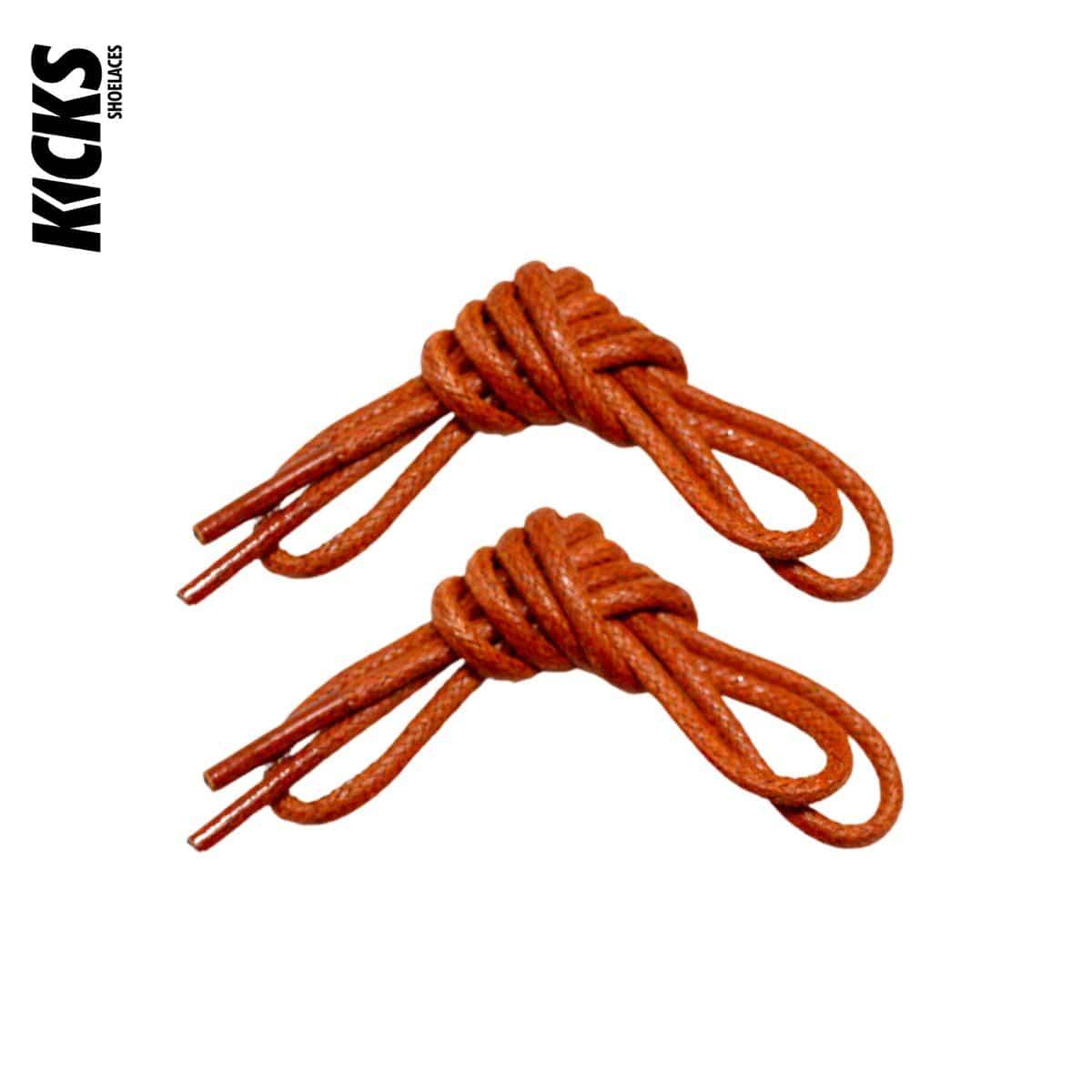 Round Waxed Shoelaces | Dress Shoe Laces Red Brown / 100 cm / 39 IN / Dress Shoe Laces | 2.5 mm