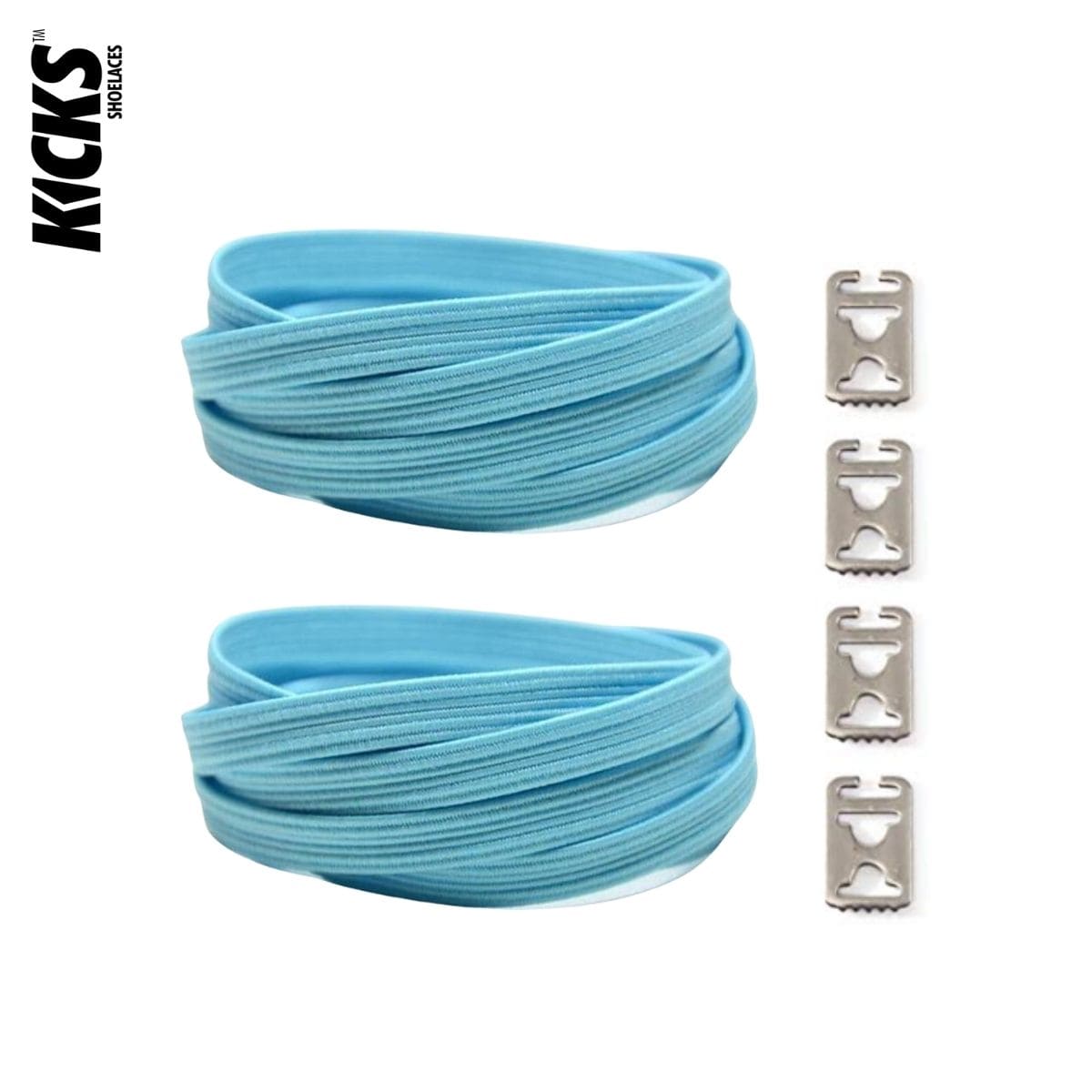 Replacement for Shoe Laces Blue No-Tie Shoelaces - Kicks Shoelaces