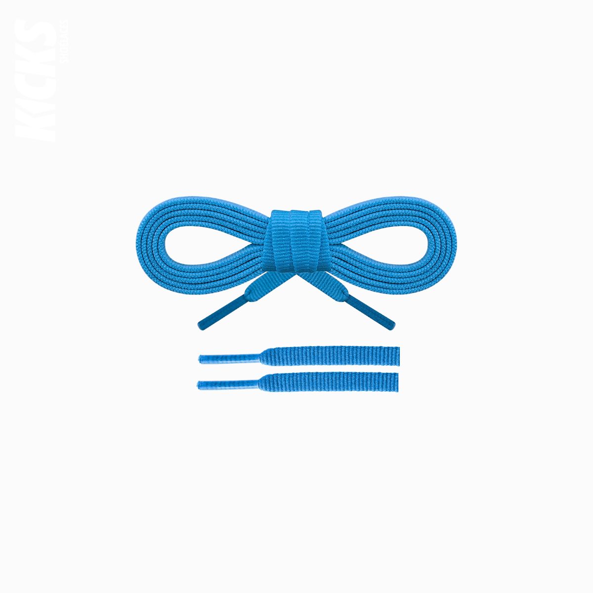 Sky blue replacement laces for Hoka Bondi 9 running shoes, designed for all-day comfort and support by Kicks Shoelaces.