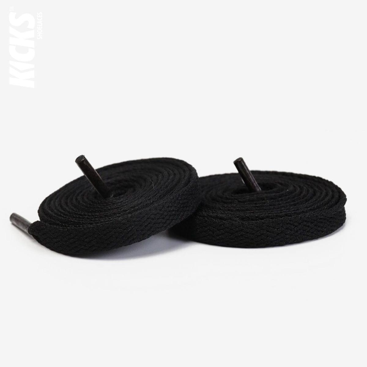 Black replacement laces for Vans Authentic sneakers by Kicks Shoelaces