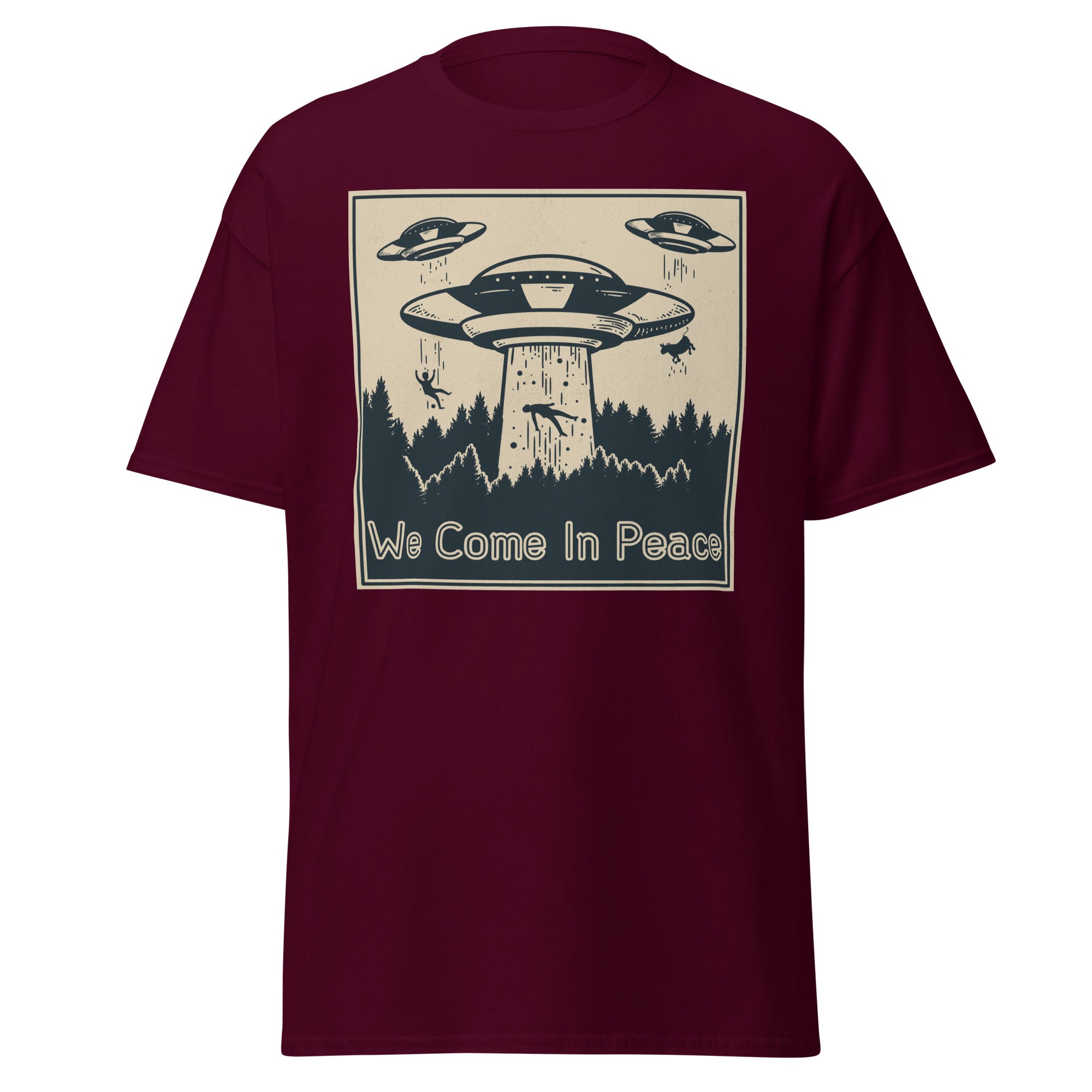 We Come In Peace Mens Graphic Space Tee - Kicks Shoelaces