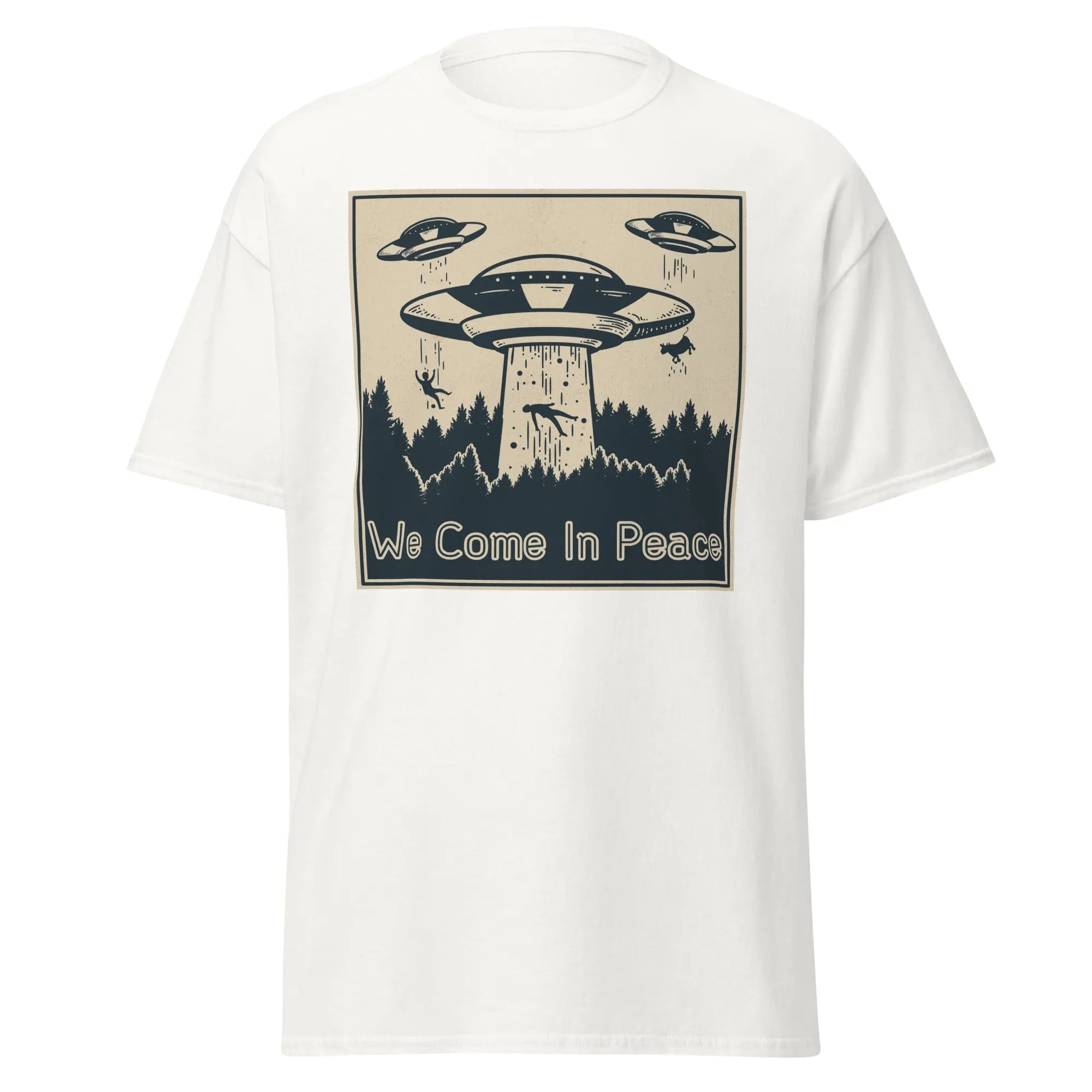 We Come In Peace Mens Graphic Space Tee - Kicks Shoelaces