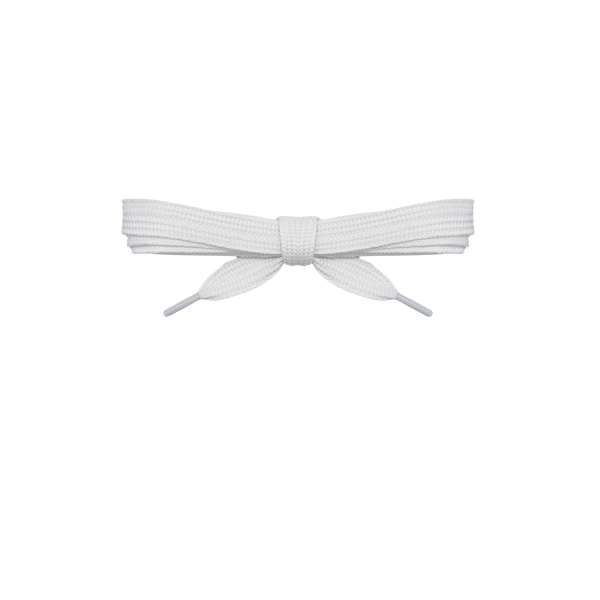 White 15mm wide classic fat shoelaces, thick skate sneaker laces by Kicks Shoelaces
