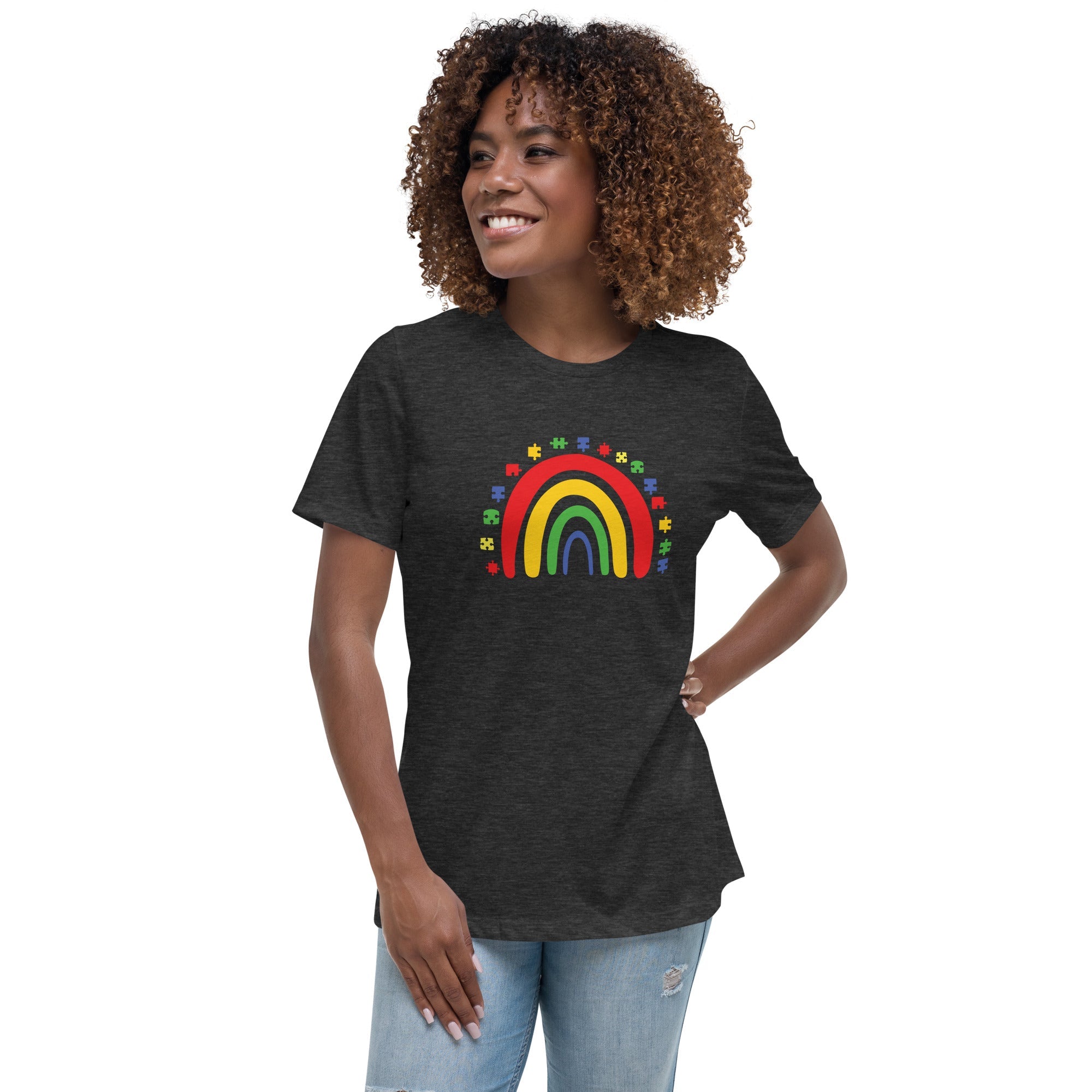 Women's Autism Rainbow Custom T-Shirt - Kicks Shoelaces