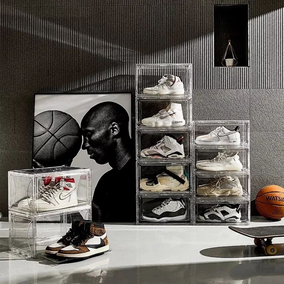 11_Clear_Shoe_Boxes_Sneaker_Display_Cases