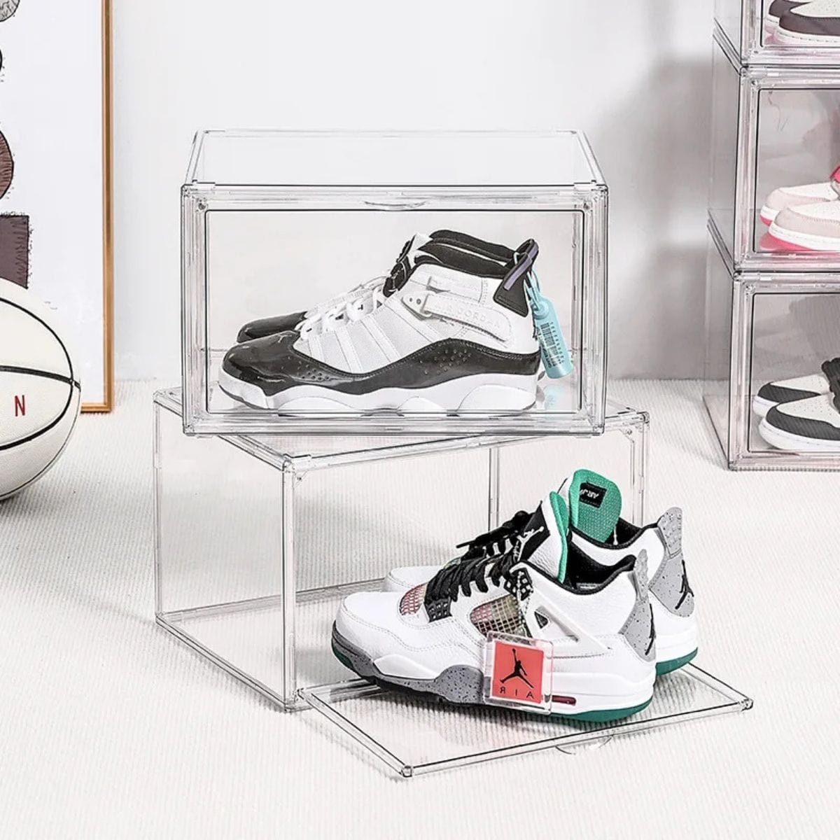 2_Clear_Shoe_Boxes_Sneaker_Display_Cases