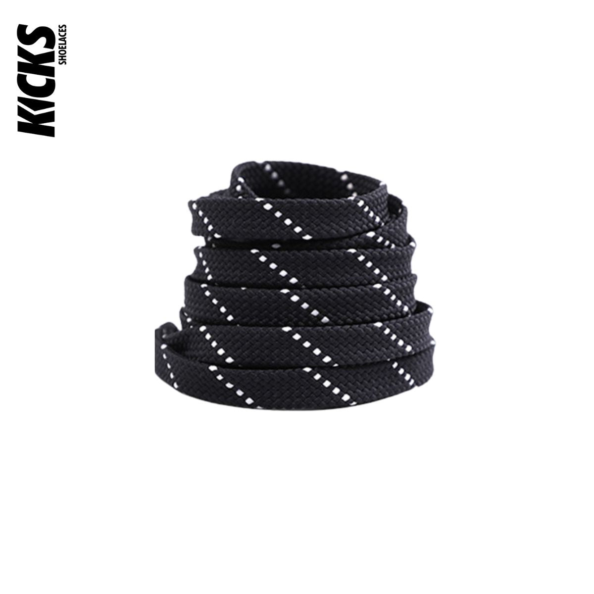 Black-White-Dot-Patterned-Shoelaces