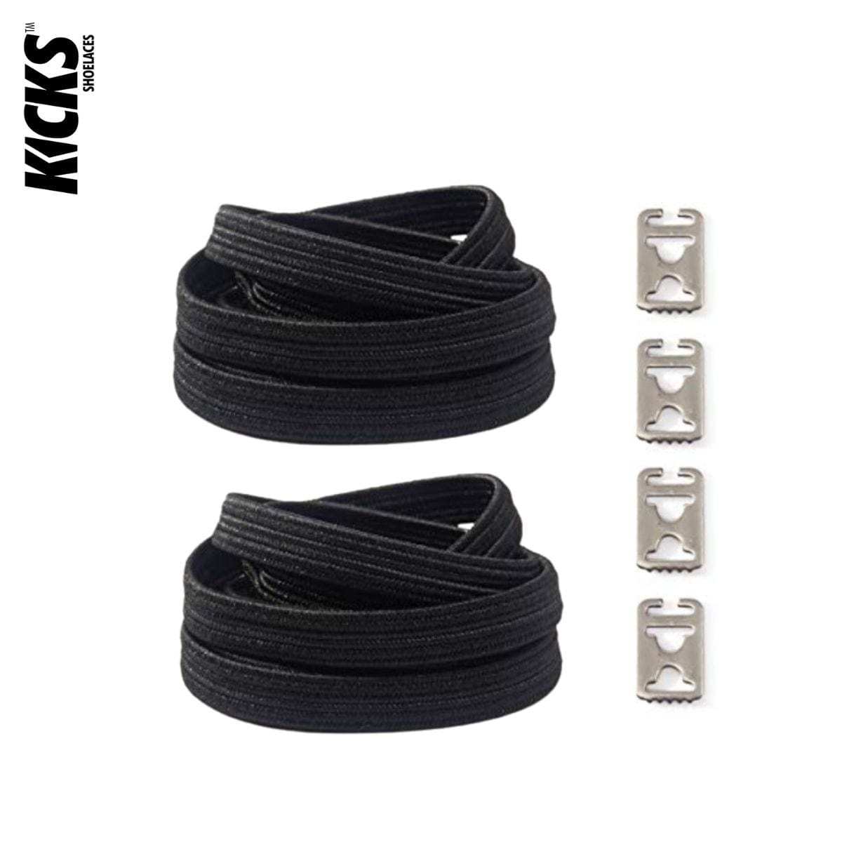 Replacement for Shoe Laces Black No-Tie Shoelaces