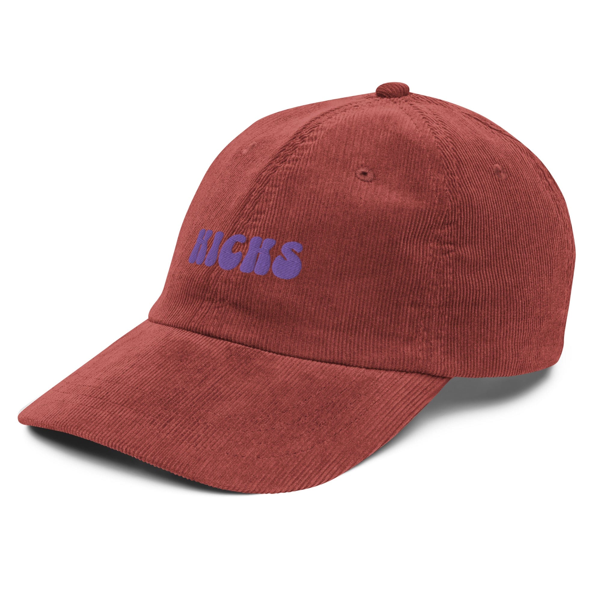 Purple logo Corduroy Hat for women and kids, one size-fits-all vintage hats for men by Kicks Shoelaces