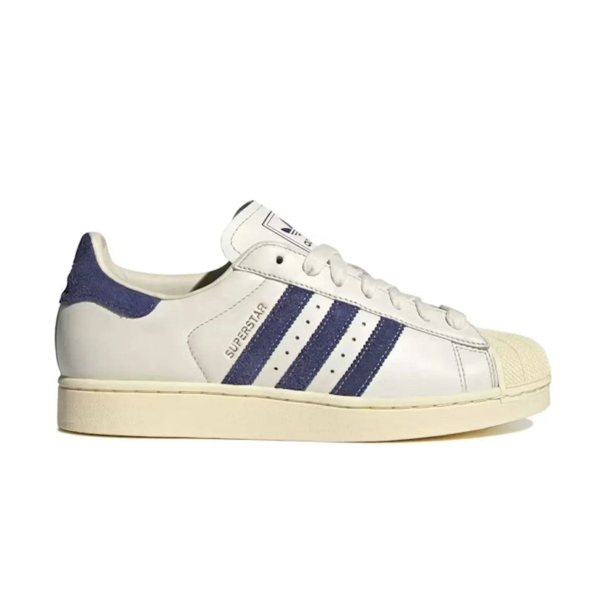 Bone off-white replacement laces on adidas Superstar sneakers by Kicks Shoelaces