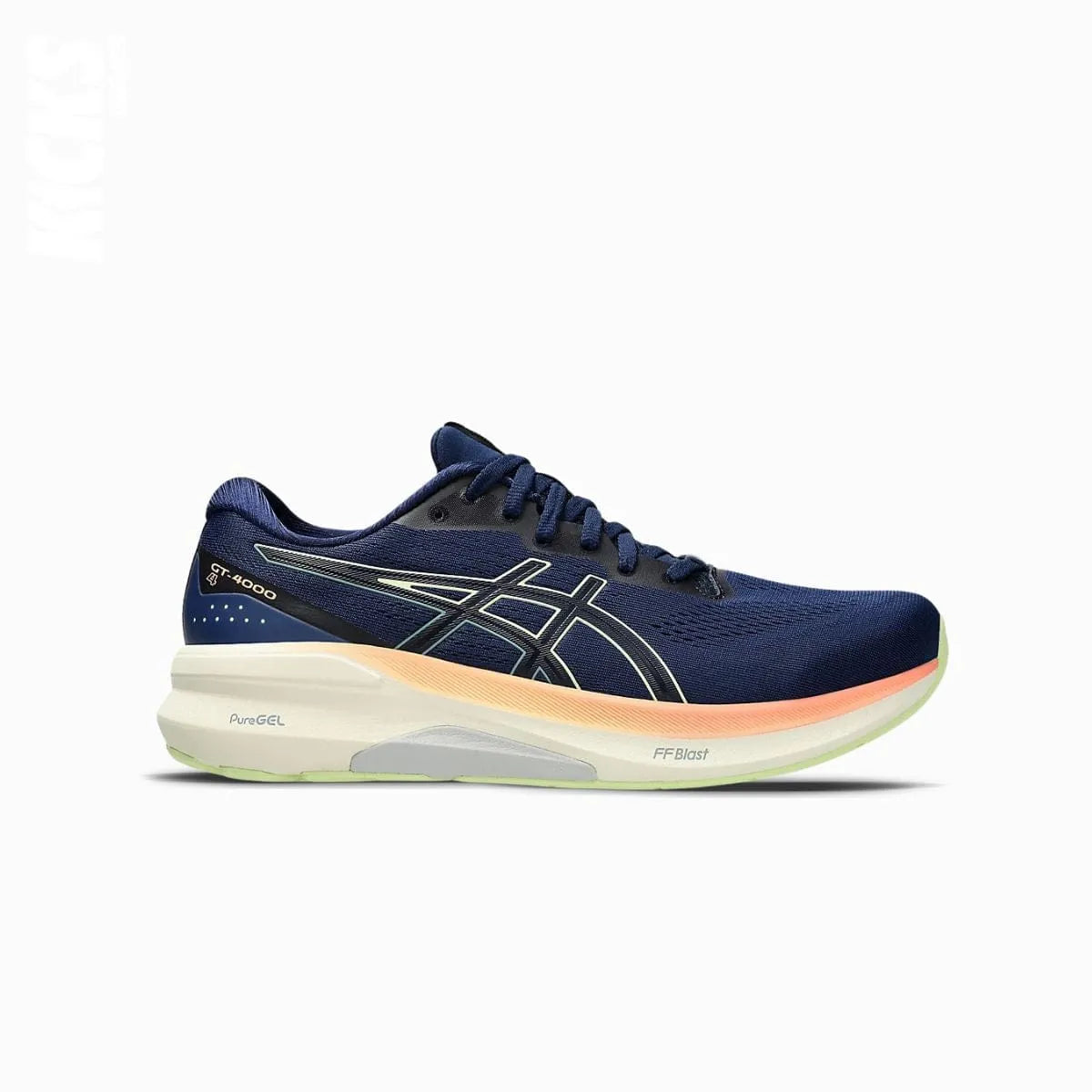 Asics GT-4000 replacement laces, flat, durable laces by Kicks Shoelaces for running shoes, in multiple lengths and colors.