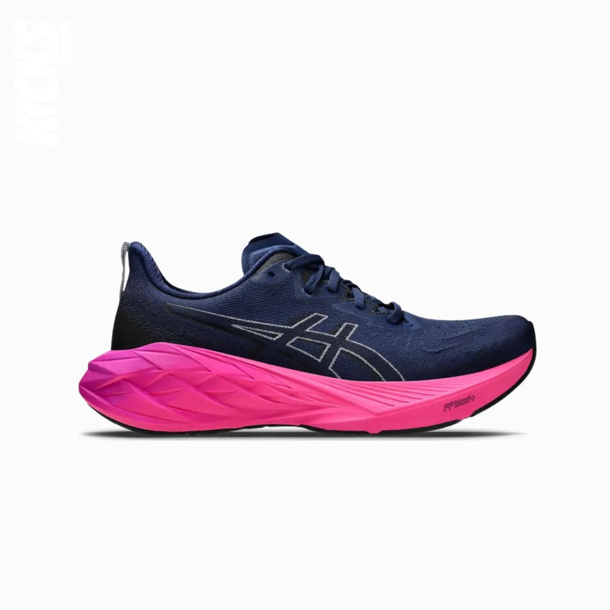 Replacement laces for Asics NOVABLAST 4 by Kicks Shoelaces, great for tempo runs, road racing, and daily training, available in multiple lengths and colors.