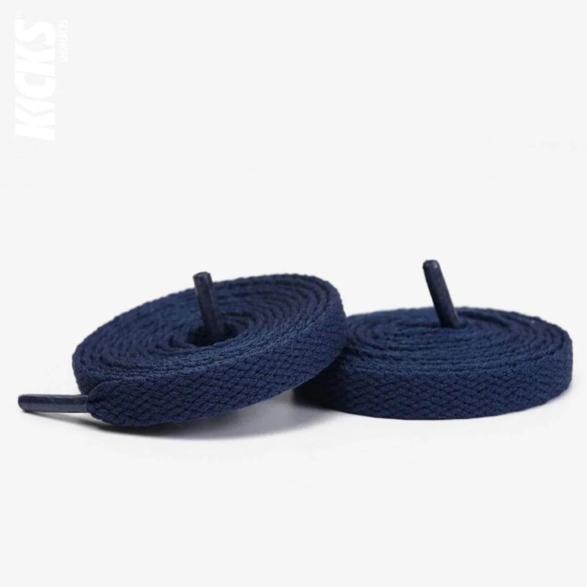 Asics Patriot 13 navy blue replacement shoe laces by Kicks Shoelaces
