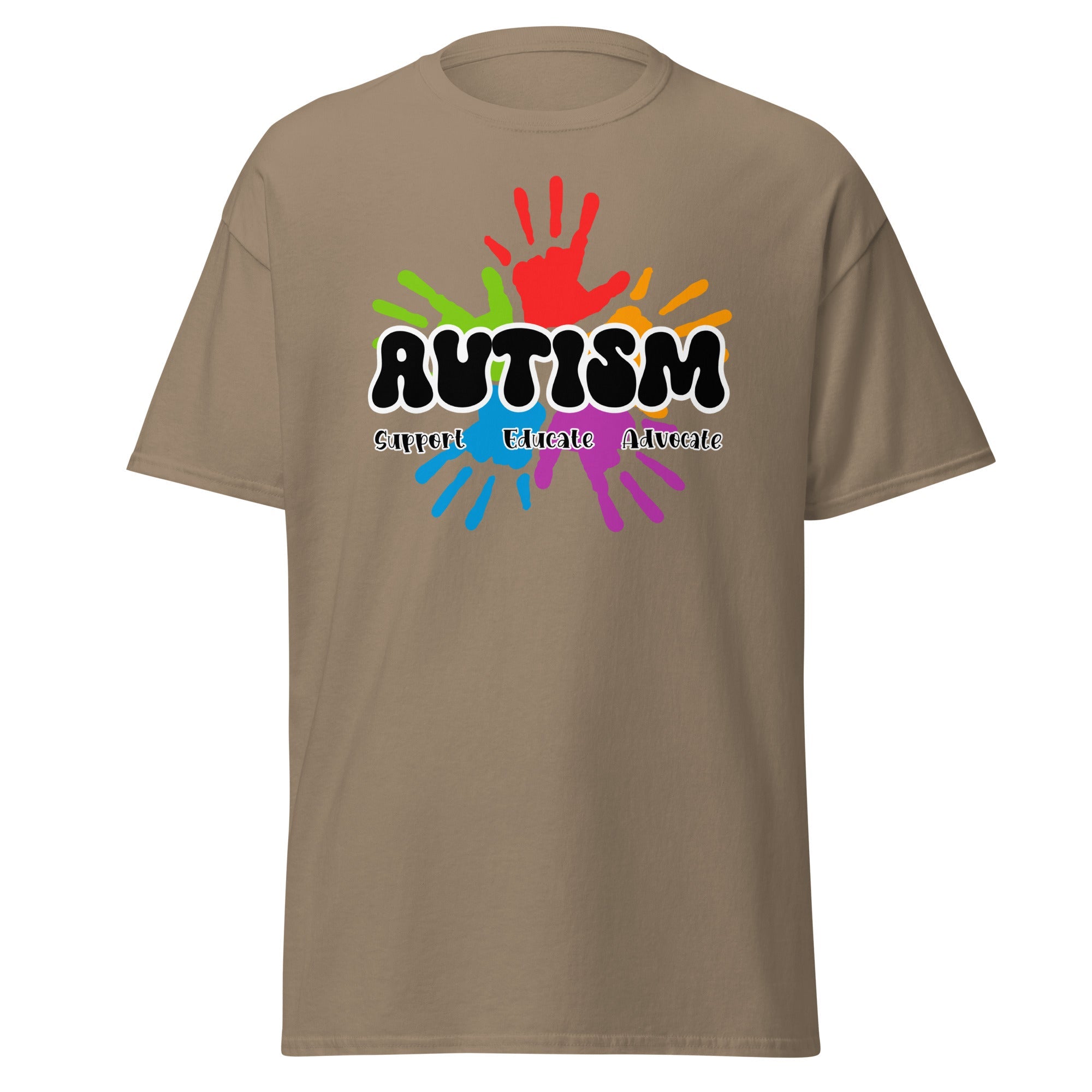 Autism Hand Print Mens Custom T Shirt - Kicks Shoelaces