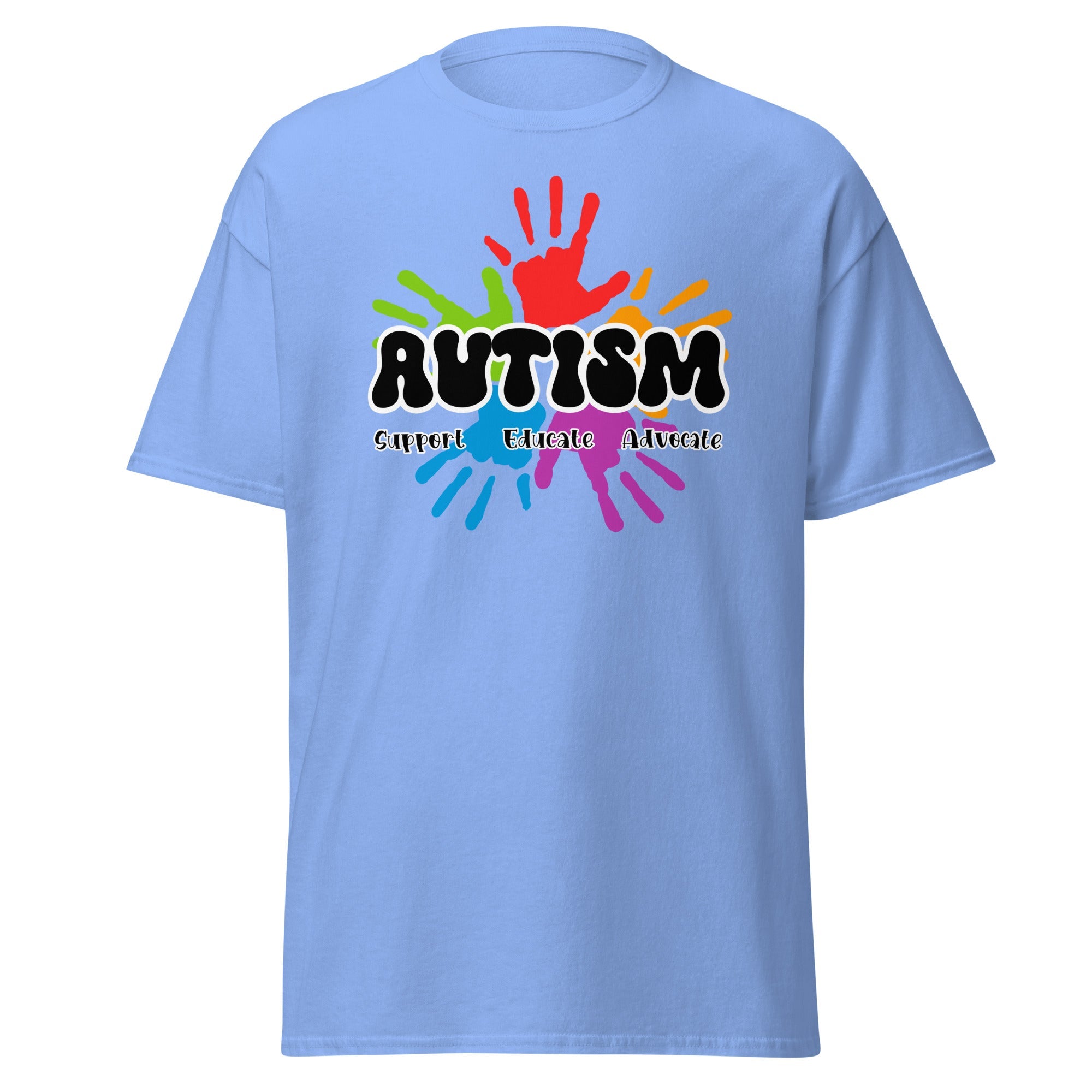 Autism Hand Print Mens Custom T Shirt - Kicks Shoelaces