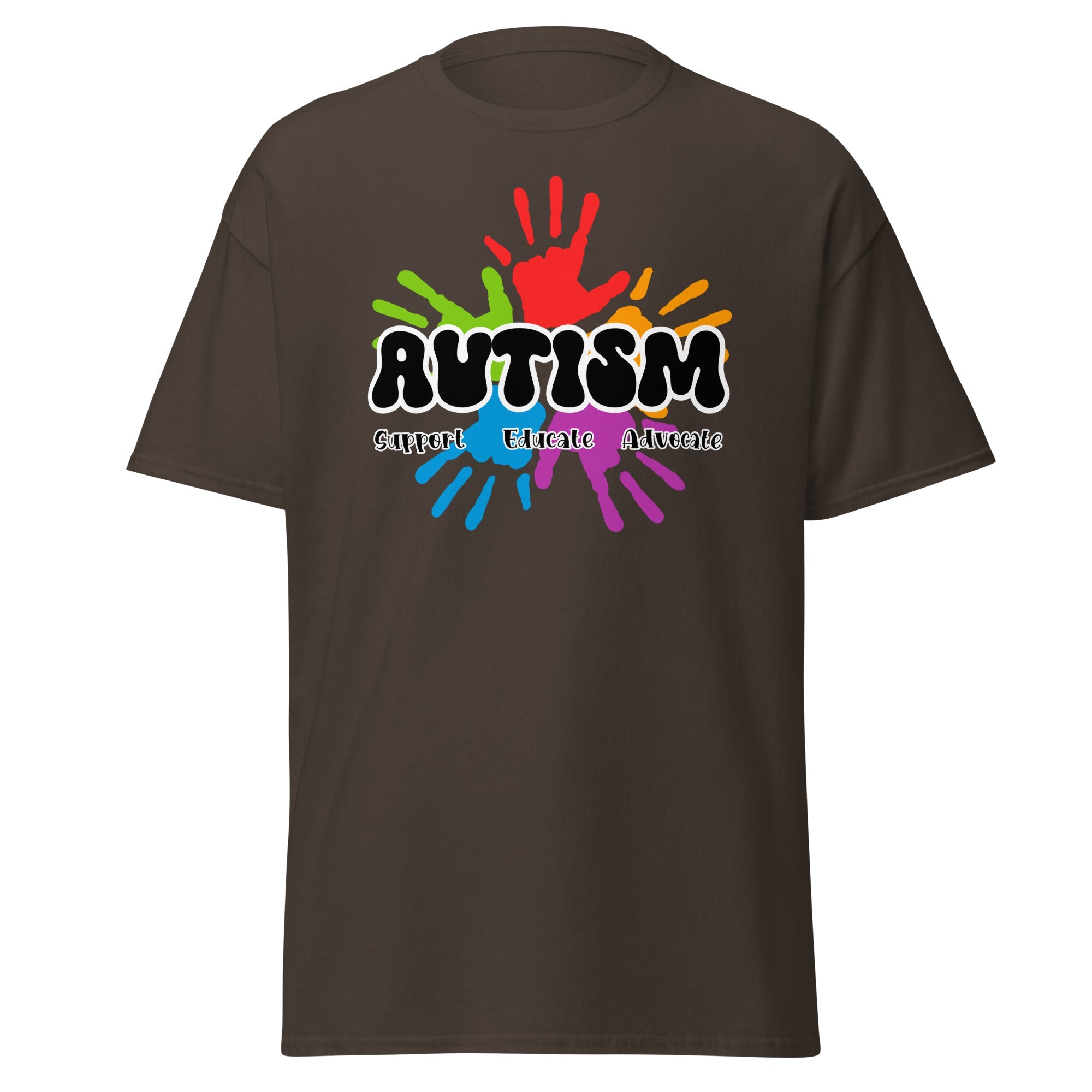 Autism Hand Print Mens Custom T Shirt - Kicks Shoelaces