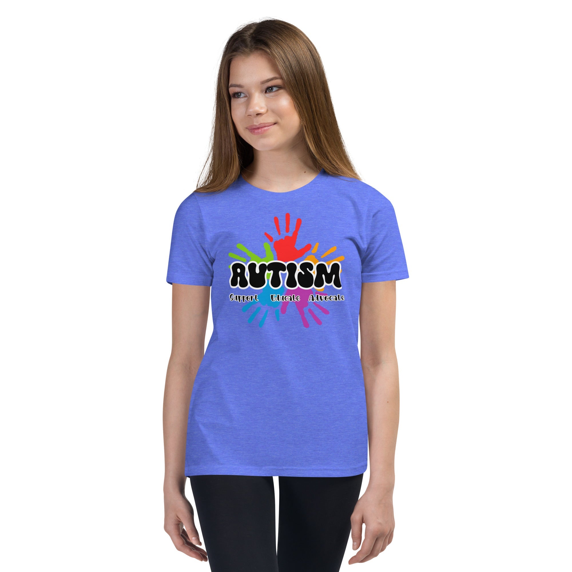 Autism Hand Print Youth Graphic Tees - Kicks Shoelaces