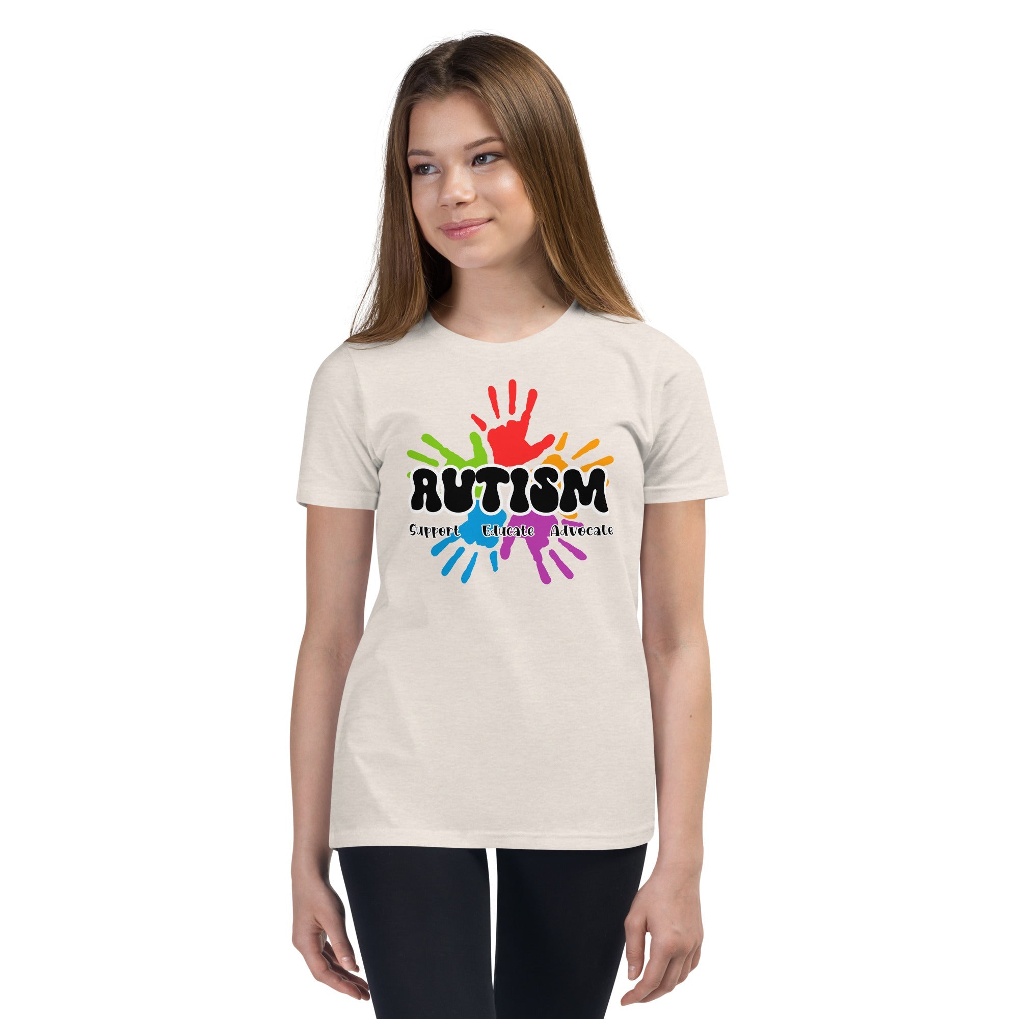 Autism Hand Print Youth Graphic Tees - Kicks Shoelaces