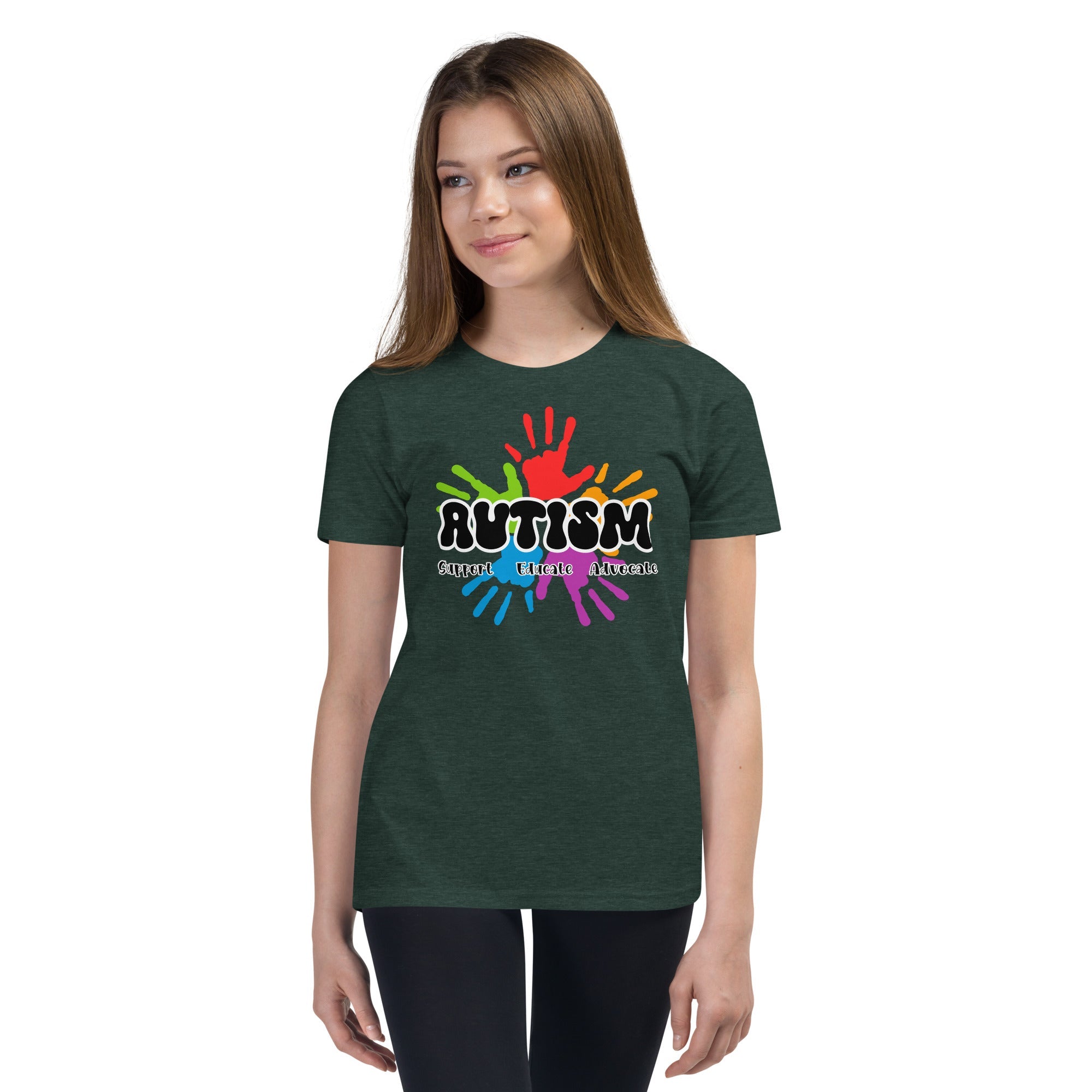 Autism Hand Print Youth Graphic Tees - Kicks Shoelaces