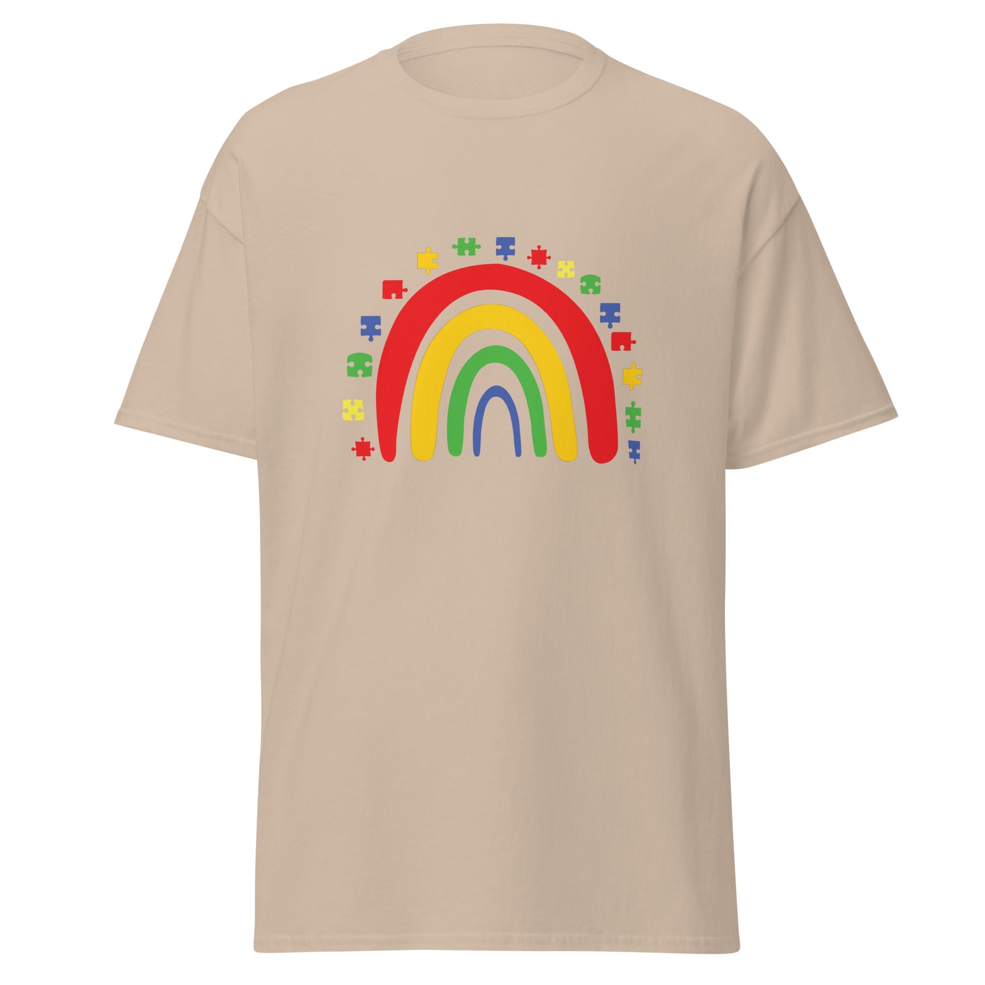 Autism Rainbow Mens Custom T Shirt - Kicks Shoelaces