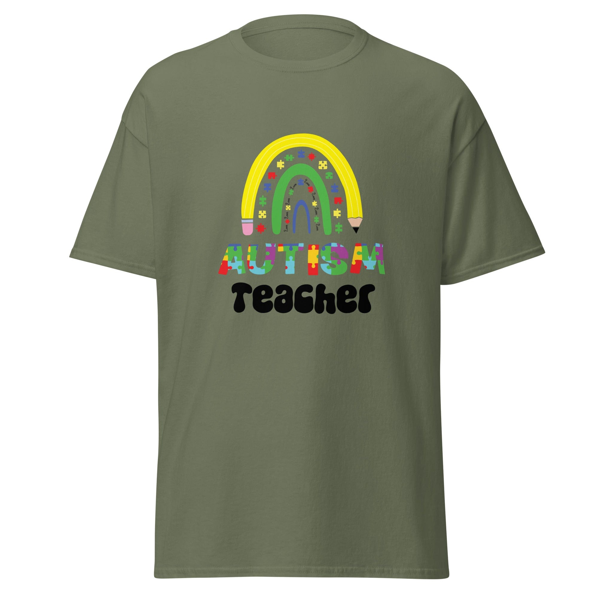 Autism Teacher Mens Custom T Shirt - Kicks Shoelaces