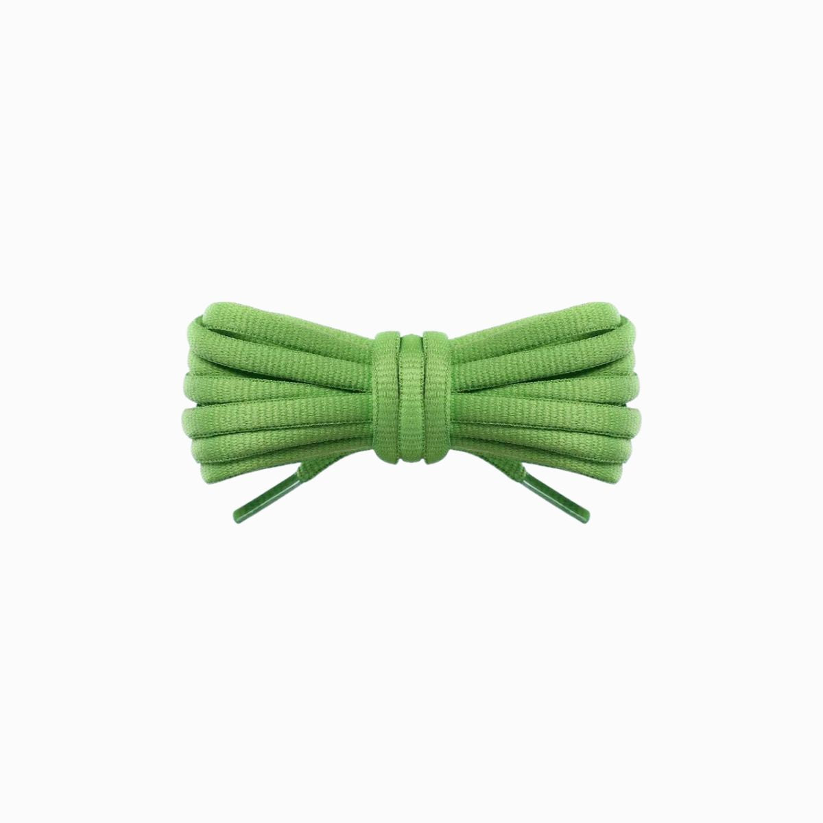 Avocado green Nike Savaleos Weightlifting shoes replacement laces, oval laces by Kicks Shoelaces.