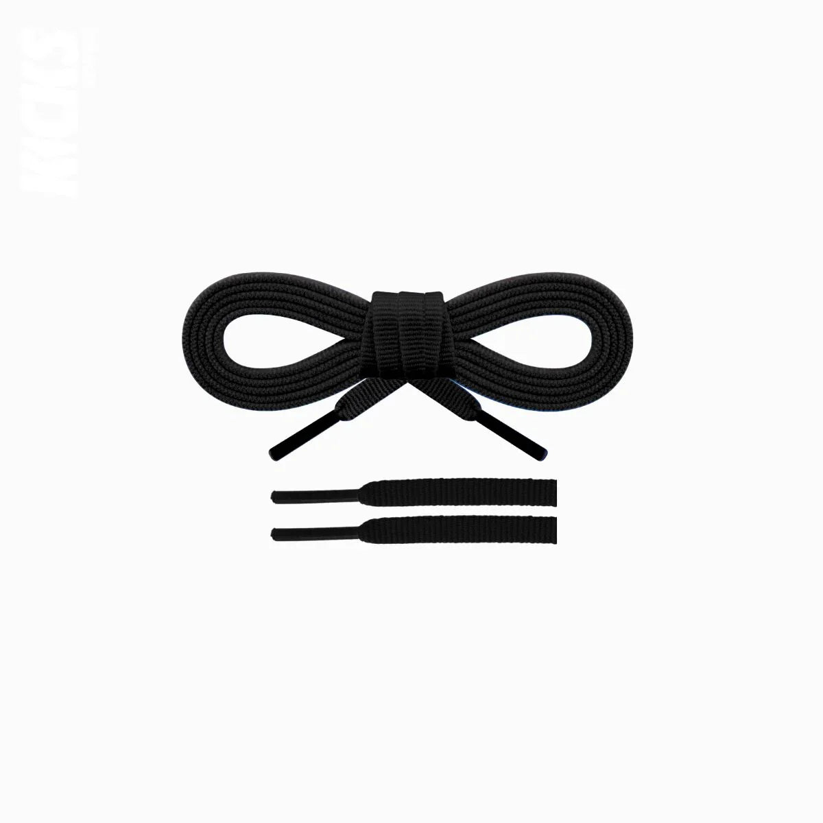Black replacement shoelaces for Saucony Kinvara 15 running shoes by Kicks Shoelaces.