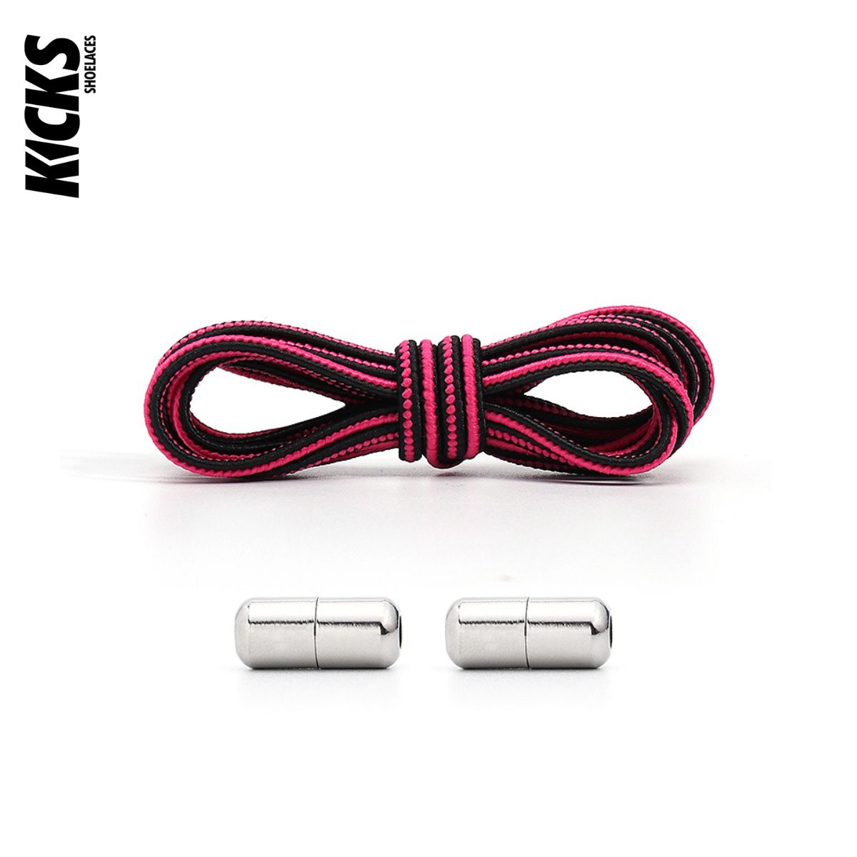 black-rose-pink-striped-no-tie-shoe-laces