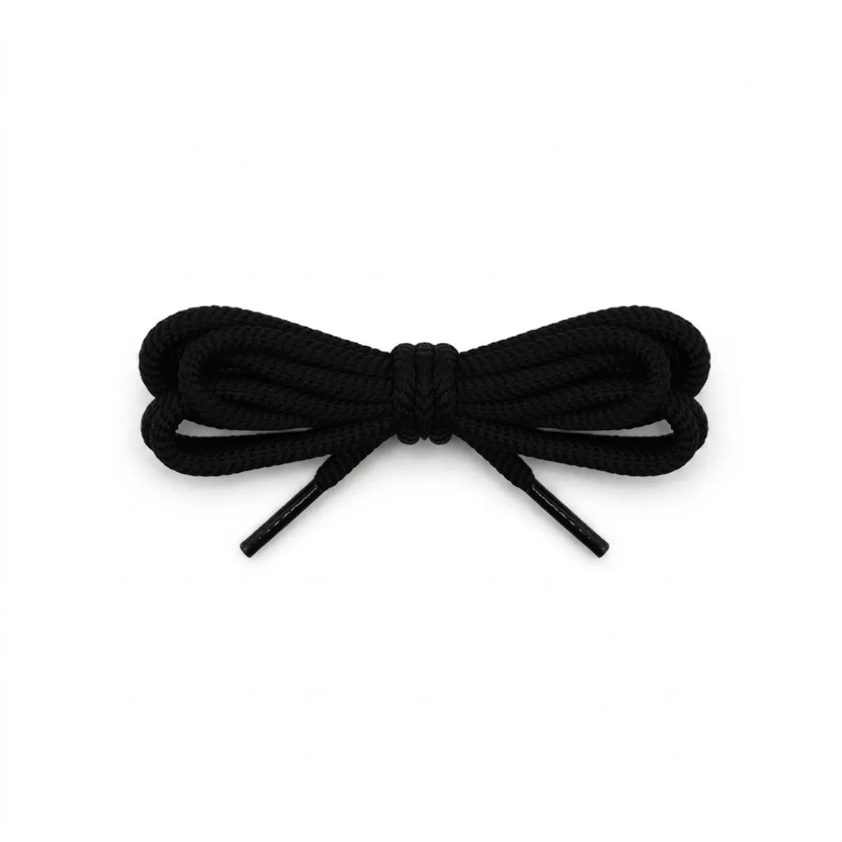 Black 5mm spiral rope replacement shoelaces for sneakers by Kicks Shoelaces