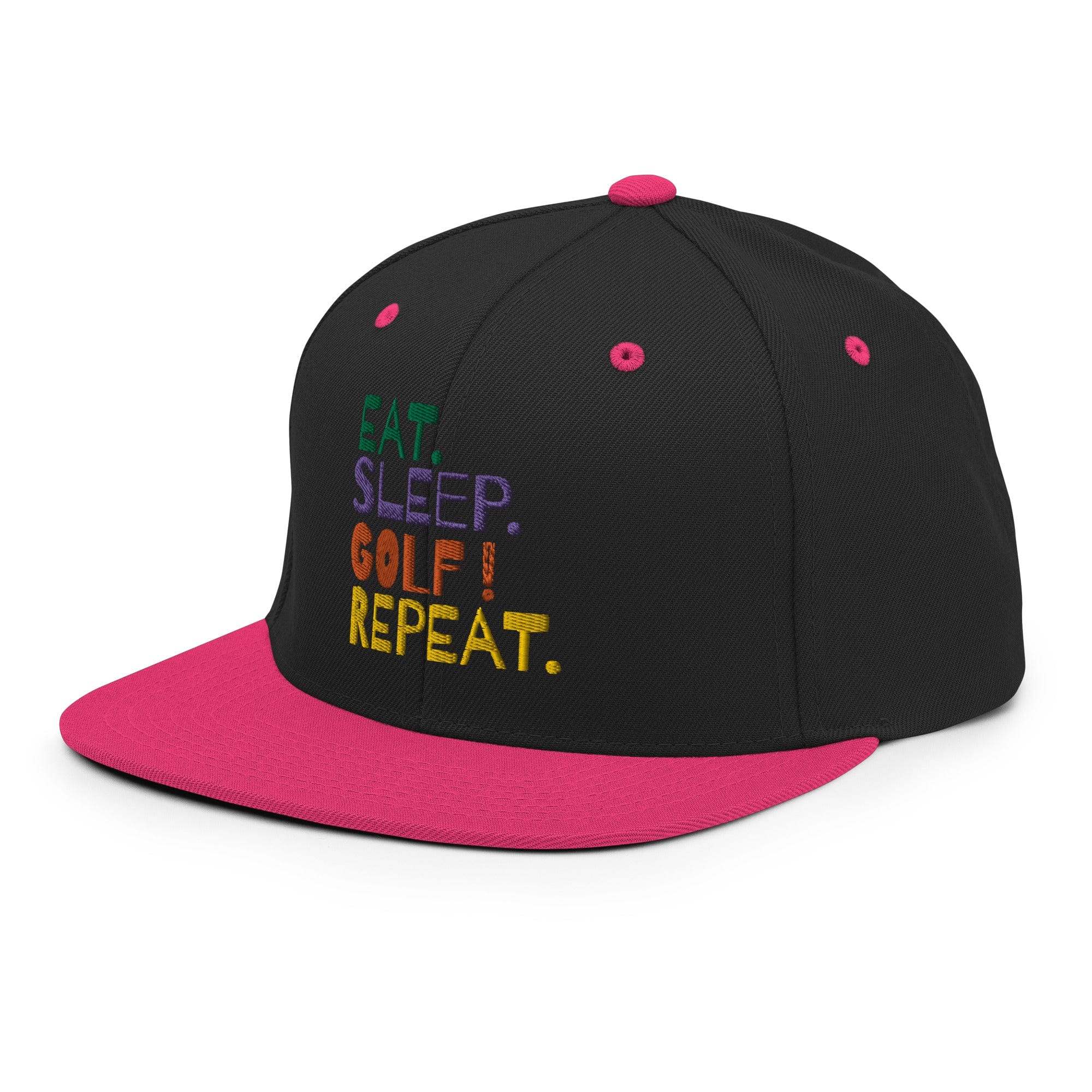 Eat Sleep Golf Repeat Snapback Hat