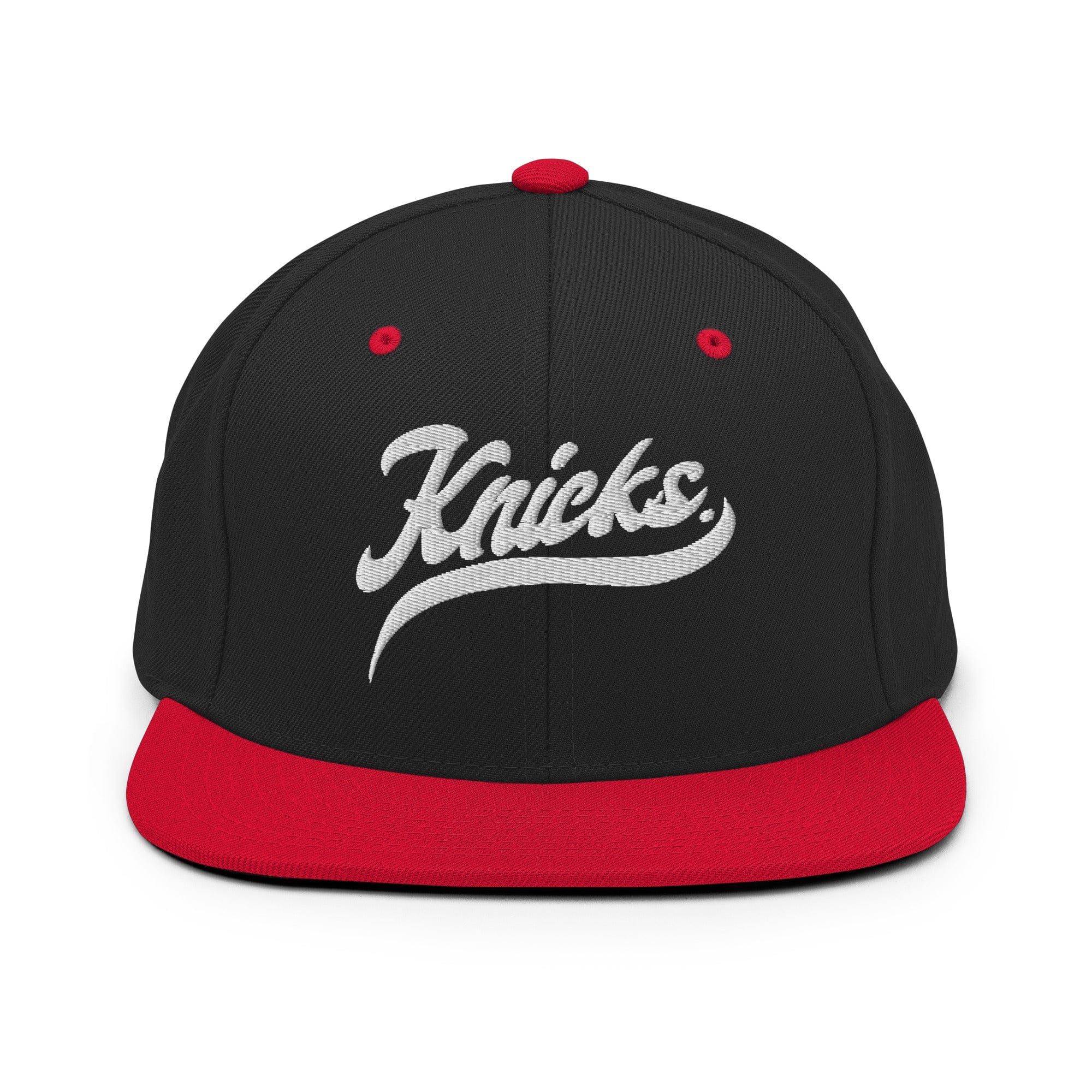 Knicks Snapback Hat Baseball Cap Black Red One Size Fits Most Snapback Baseball Cap Embroidered