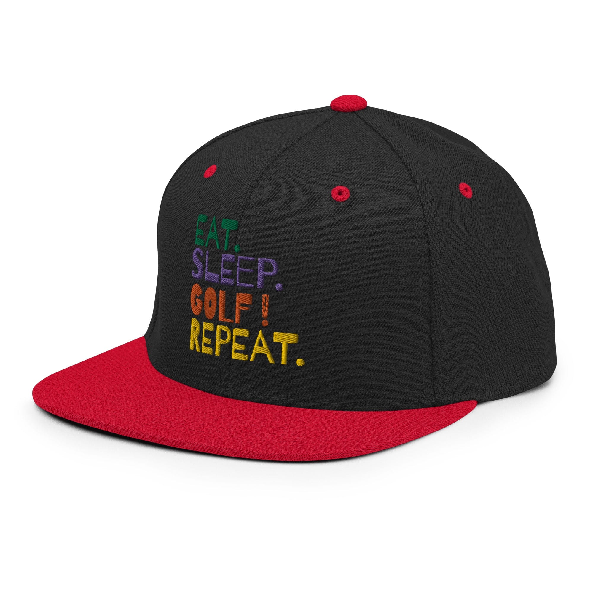 Eat Sleep Golf Repeat Snapback Hat