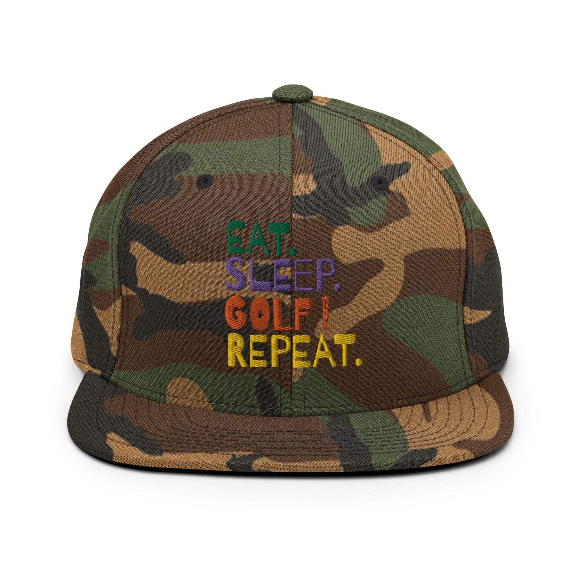 Eat Sleep Golf Repeat Snapback Hat