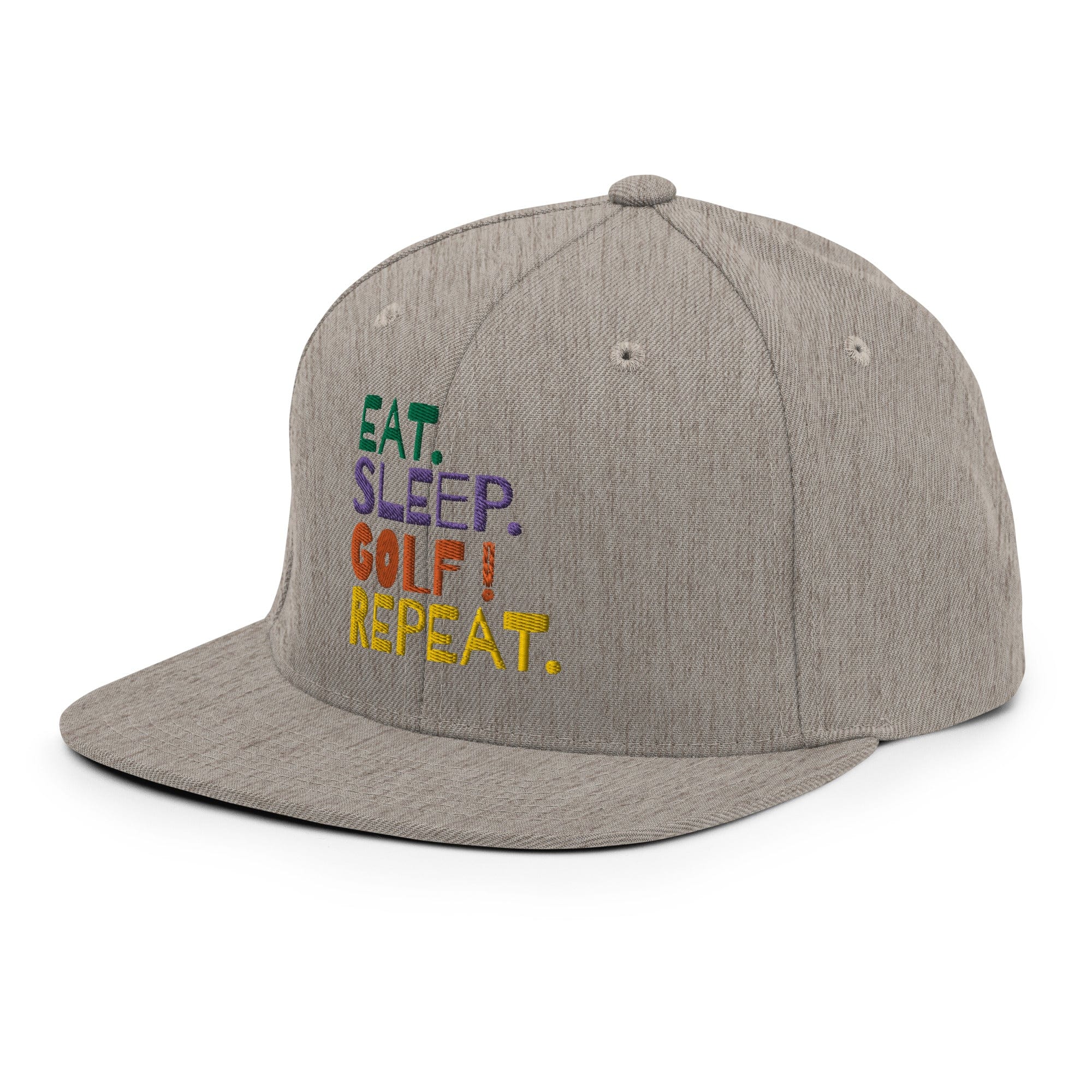 Eat Sleep Golf Repeat Snapback Hat