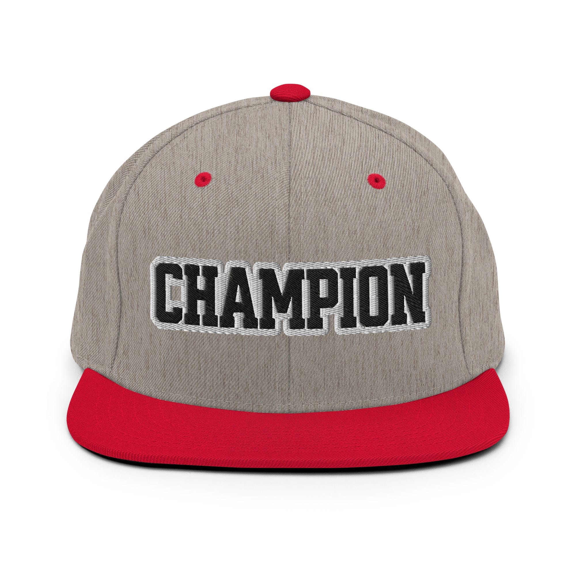 Champion Golf Snapback Hat Funny Hats Heather Grey Red One Size Fits All Funny Golf Hats Embroidered