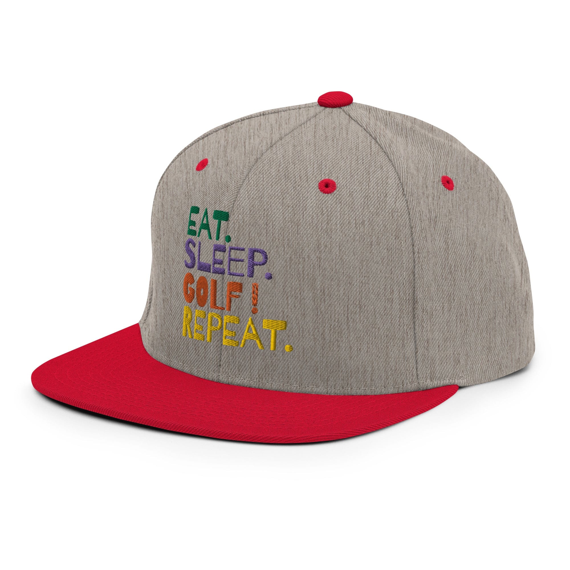 Eat Sleep Golf Repeat Snapback Hat