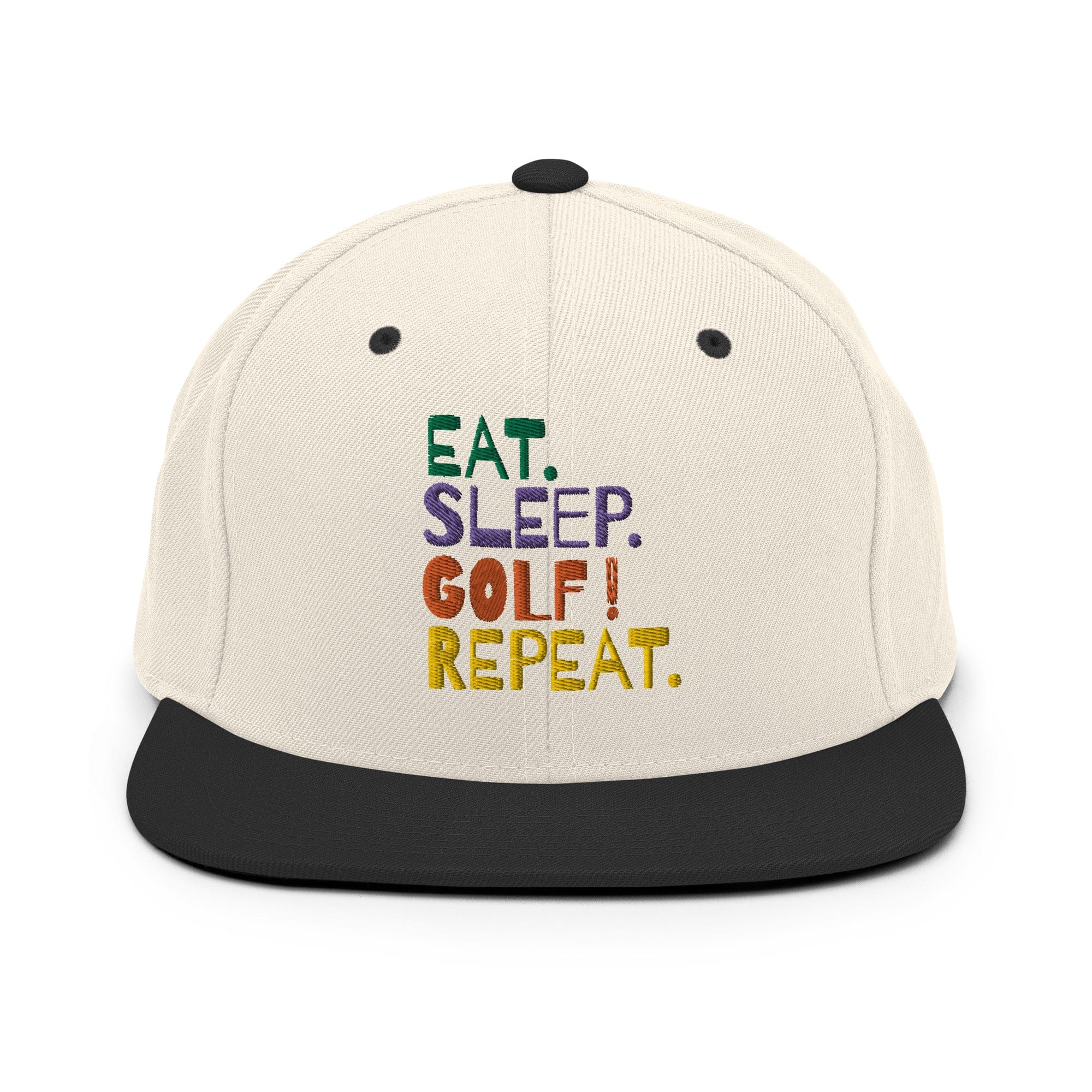 Eat Sleep Golf Repeat Snapback Hat