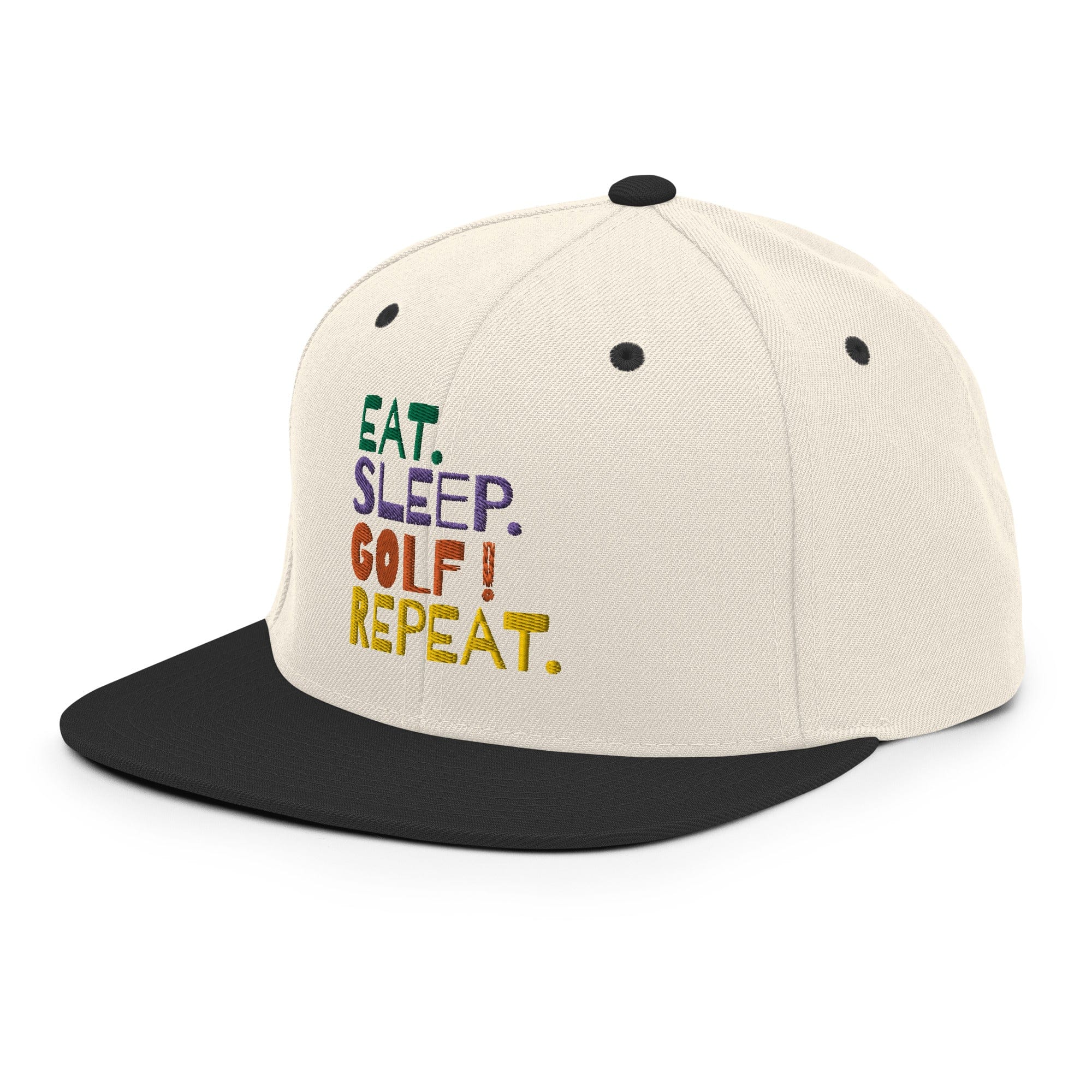 Eat Sleep Golf Repeat Snapback Hat