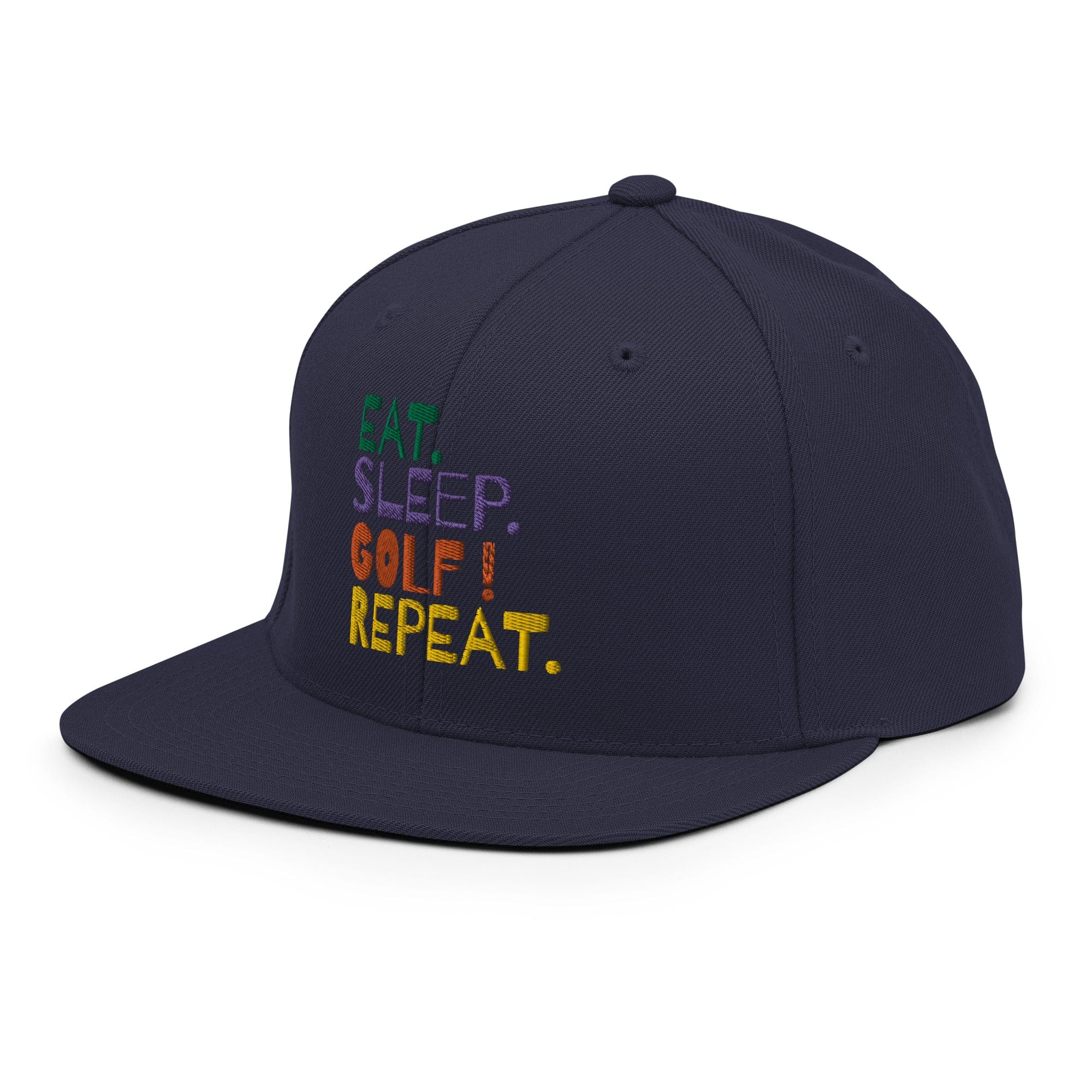 Eat Sleep Golf Repeat Snapback Hat