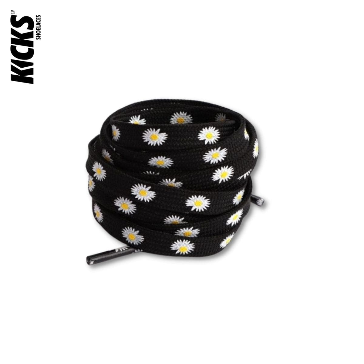 Daisy Print Shoelaces - Kicks Shoelaces