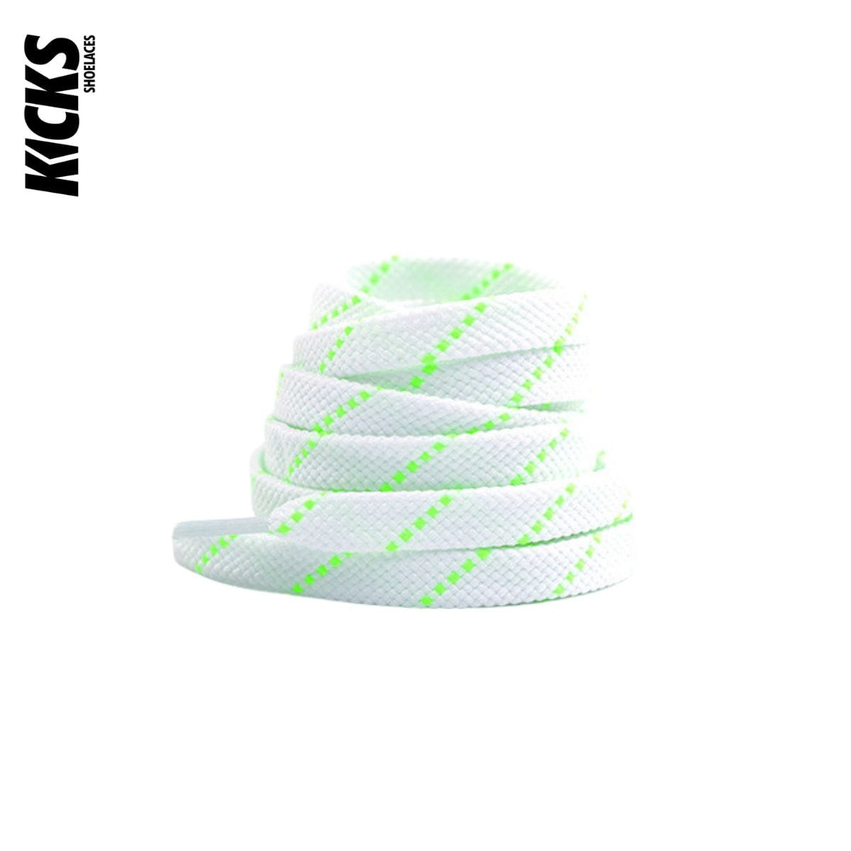 White-Green-Dot-Patterned-Shoelaces