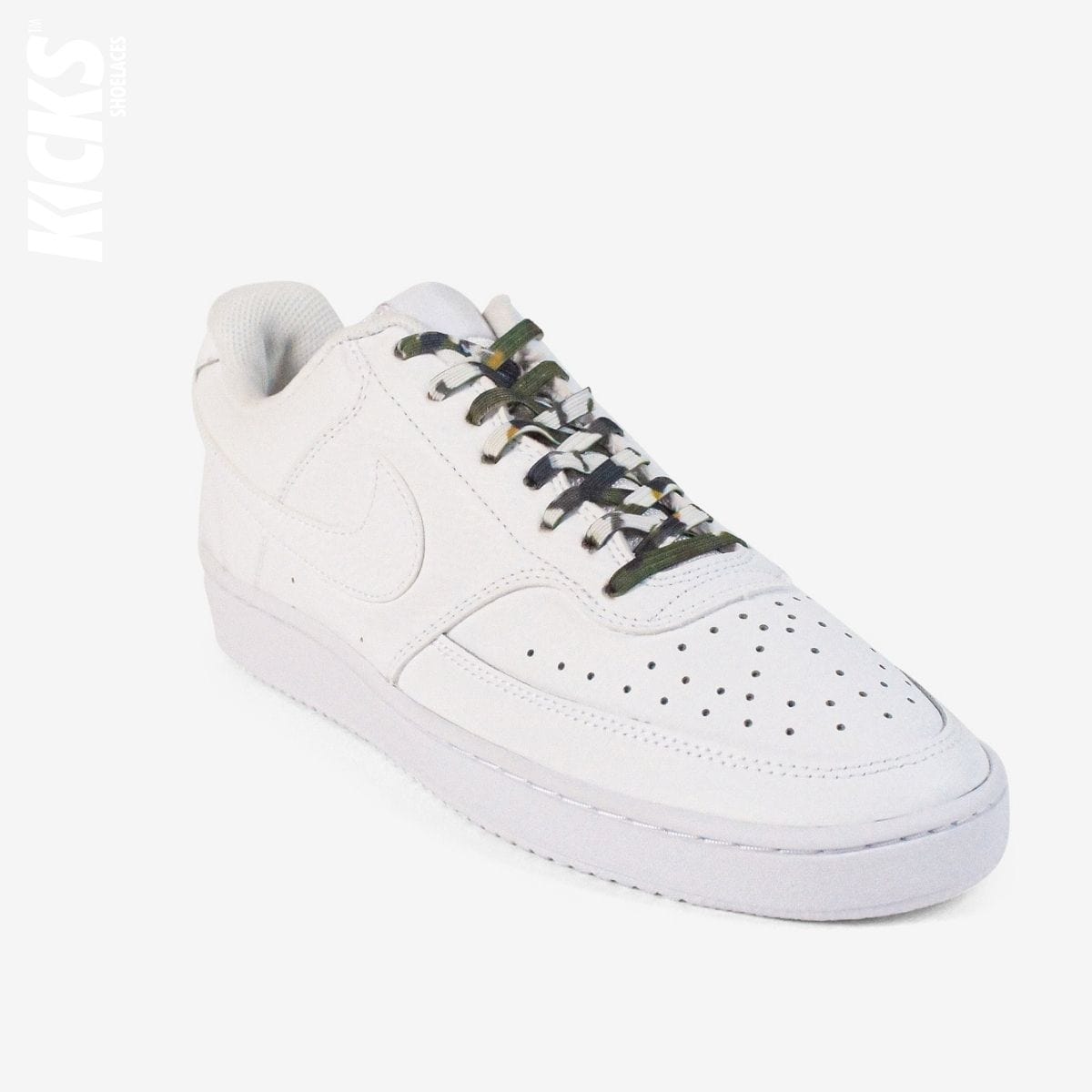 elastic-no-tie-shoelaces-with-army-green-laces-on-nike-white-sneakers