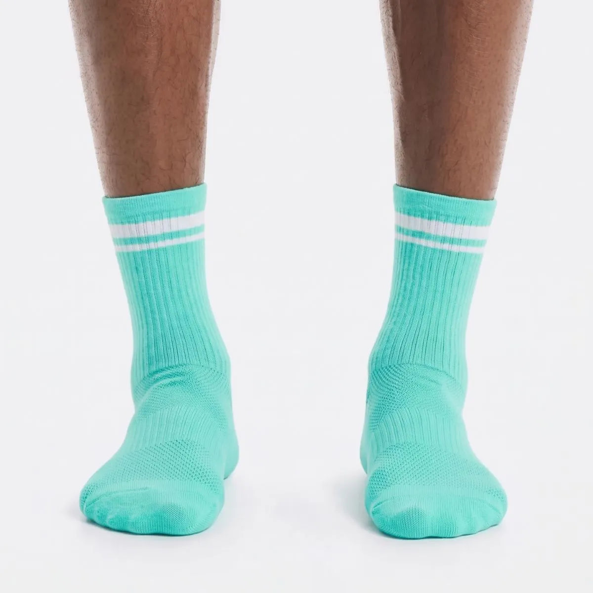 Electric Mint athletic crew socks with lightweight cushioned support by Kicks Shoelaces