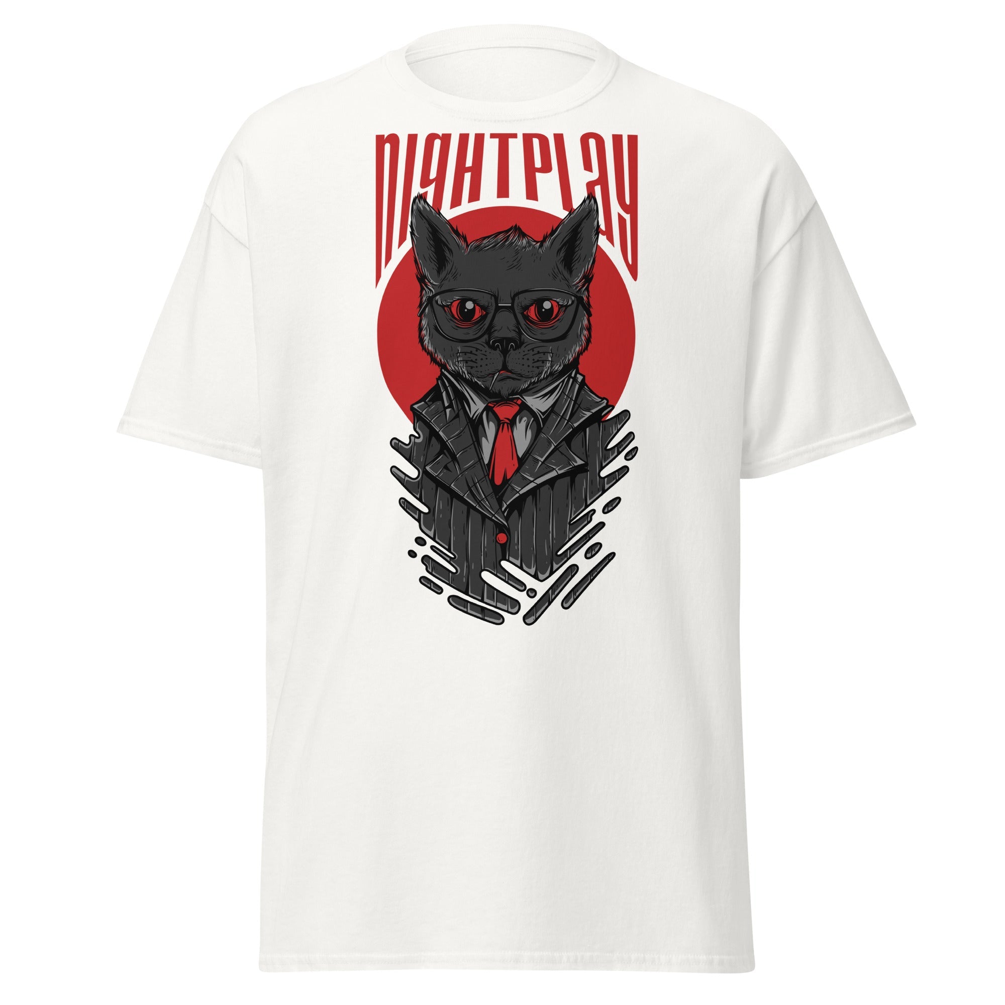 Feline Night Prowler Mens Graphic Tee - Kicks Shoelaces