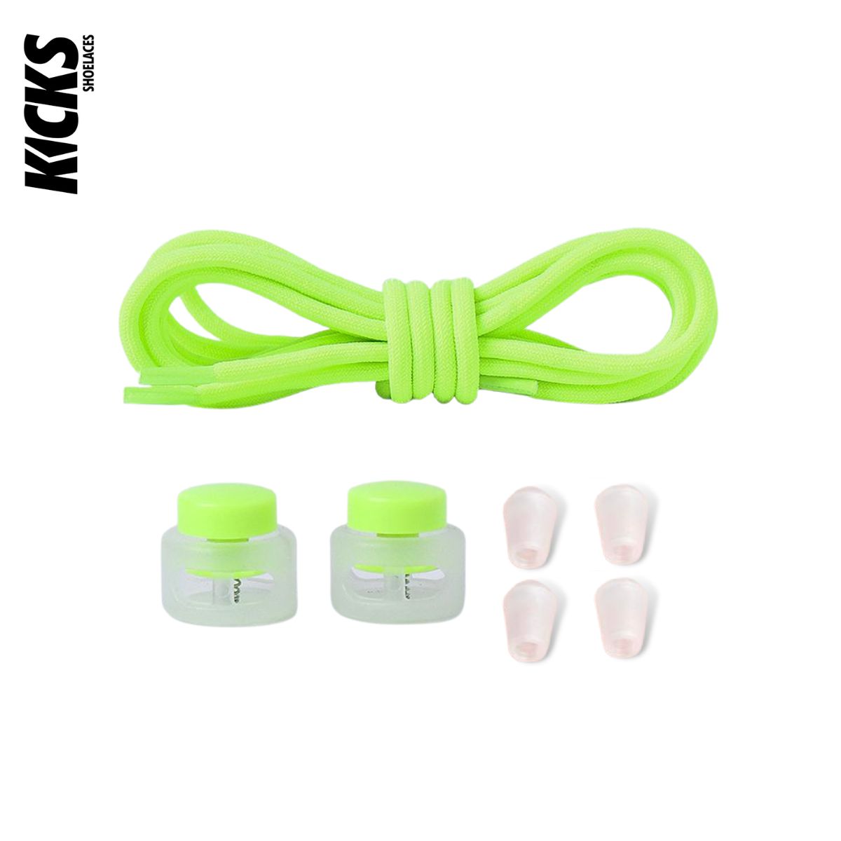 fluorescent-green-round-no-tie-shoe-laces