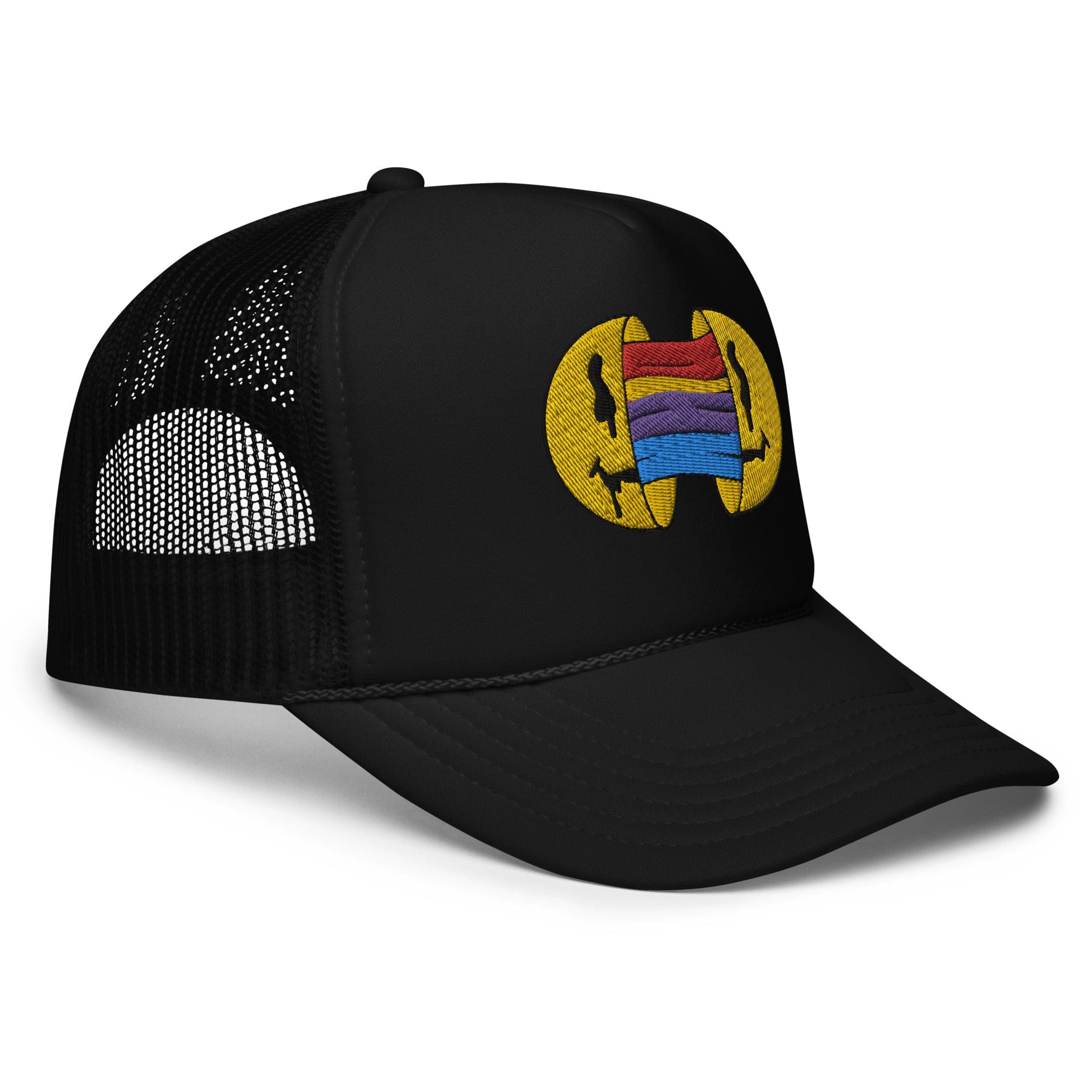 Smiley Face Rainbow Foam Trucker Hat