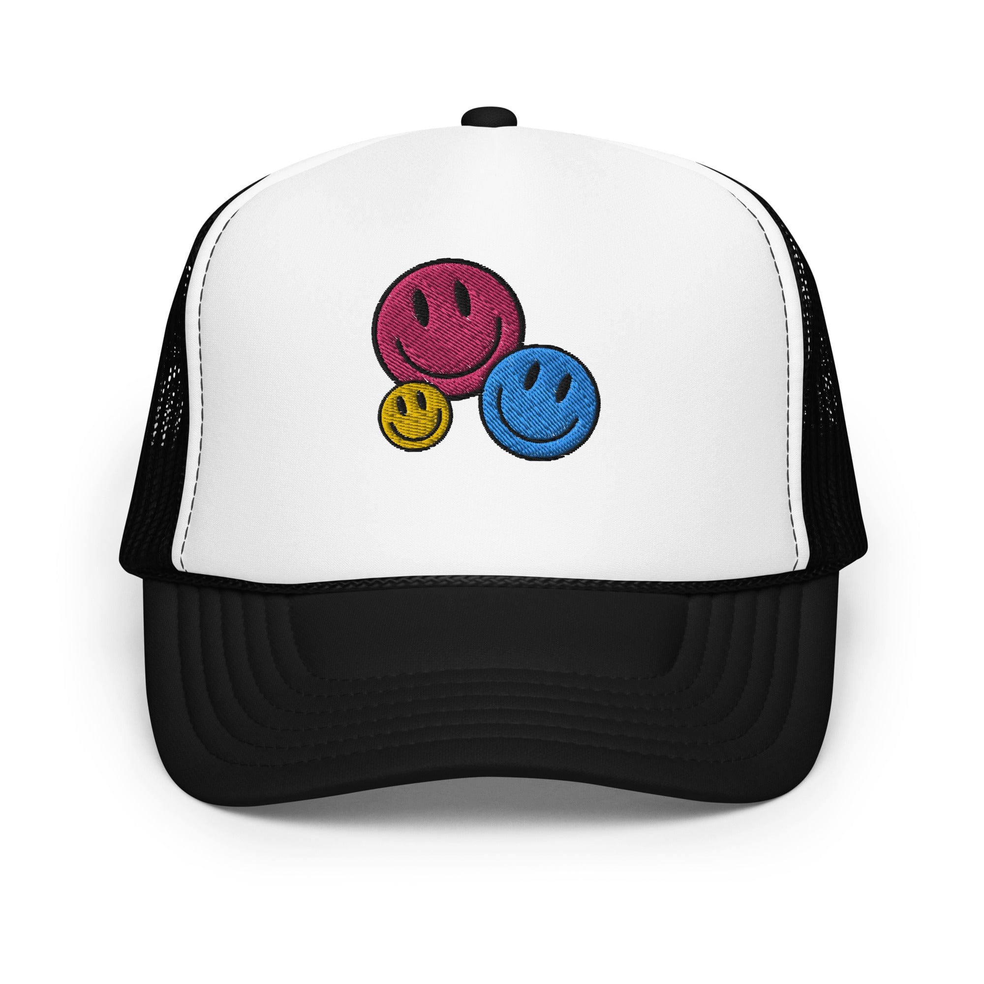 Smiley Face Trio Foam Trucker Hat