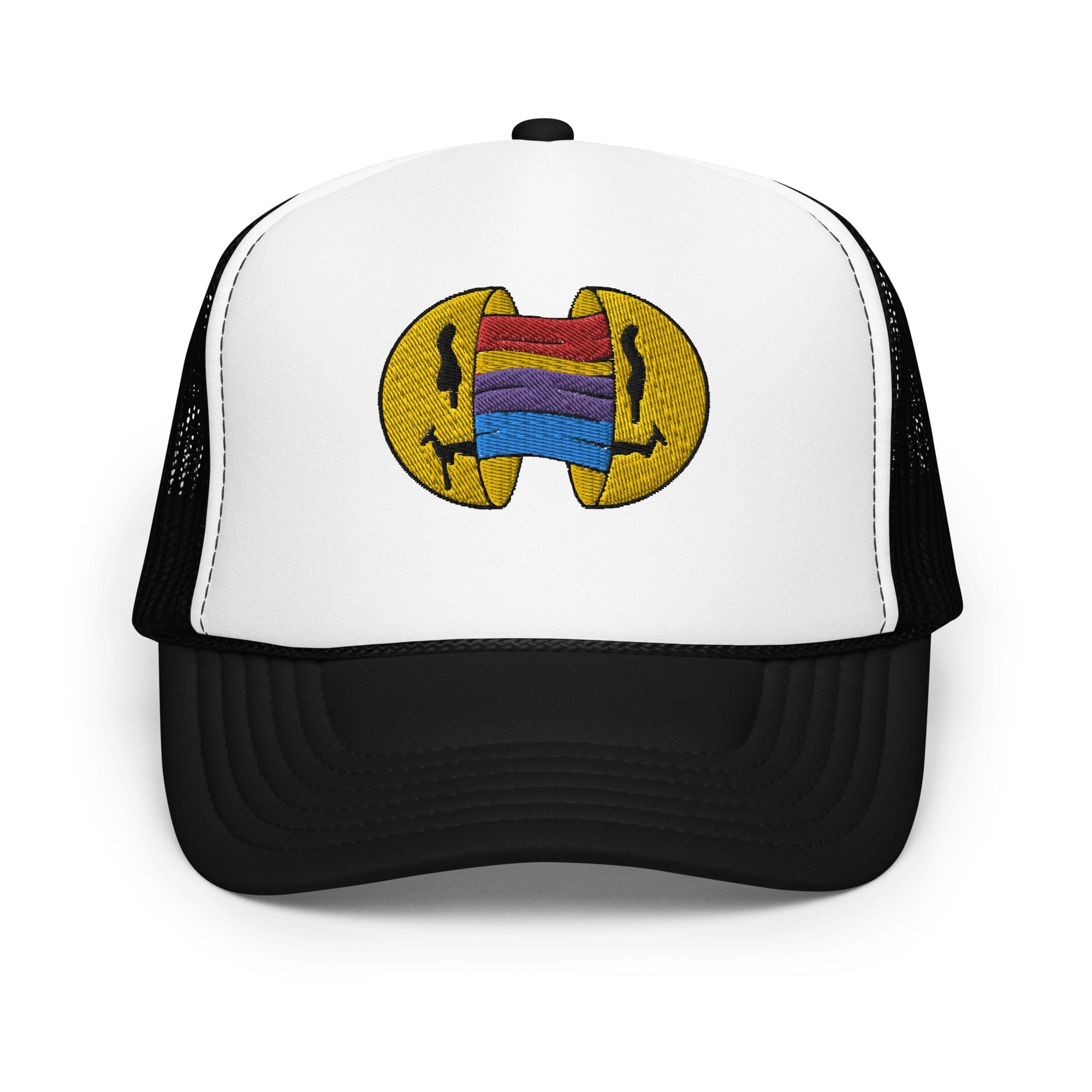 Smiley Face Rainbow Foam Trucker Hat