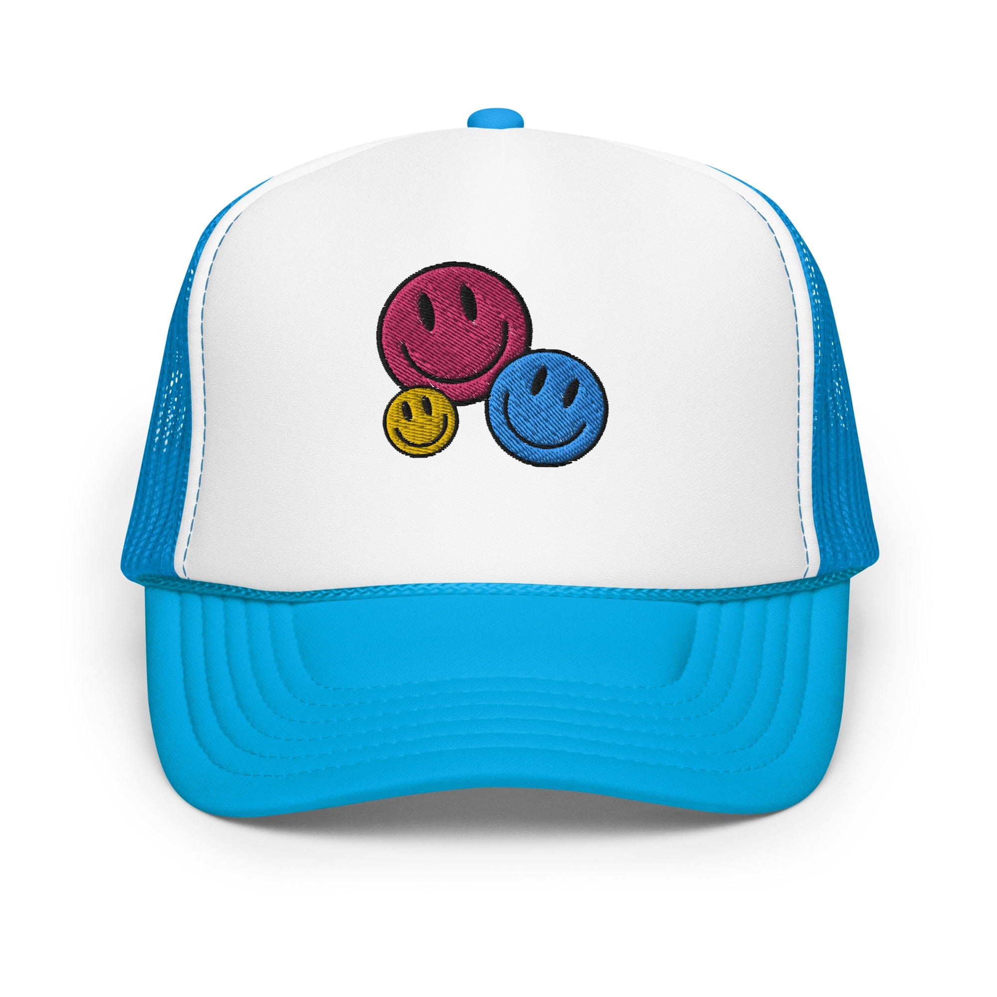 Smiley Face Trio Foam Trucker Hat